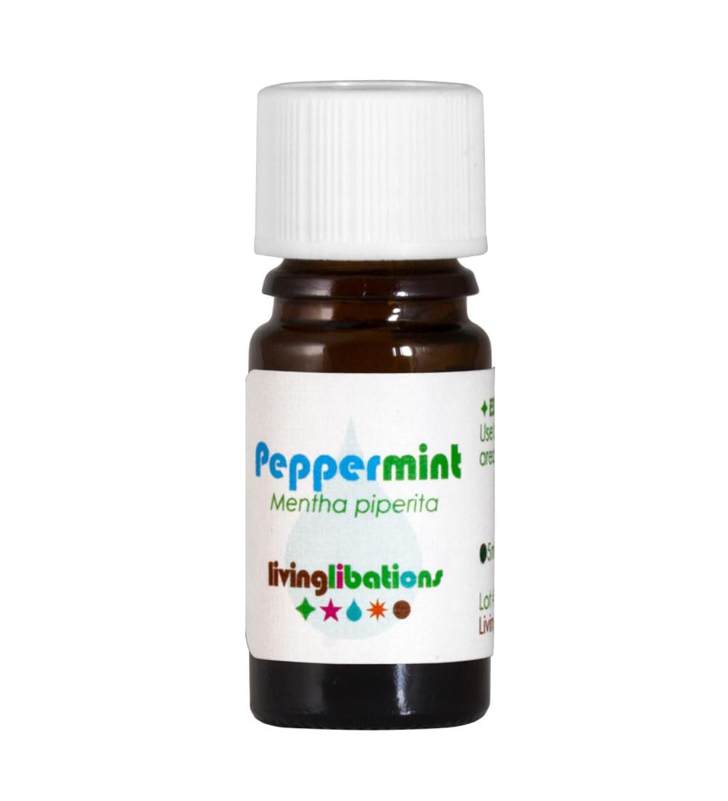 Living Libations - Organic Peppermint Essential Oil | Natural Wildcrafted Clean Beauty (.5 oz | 15 ml)
