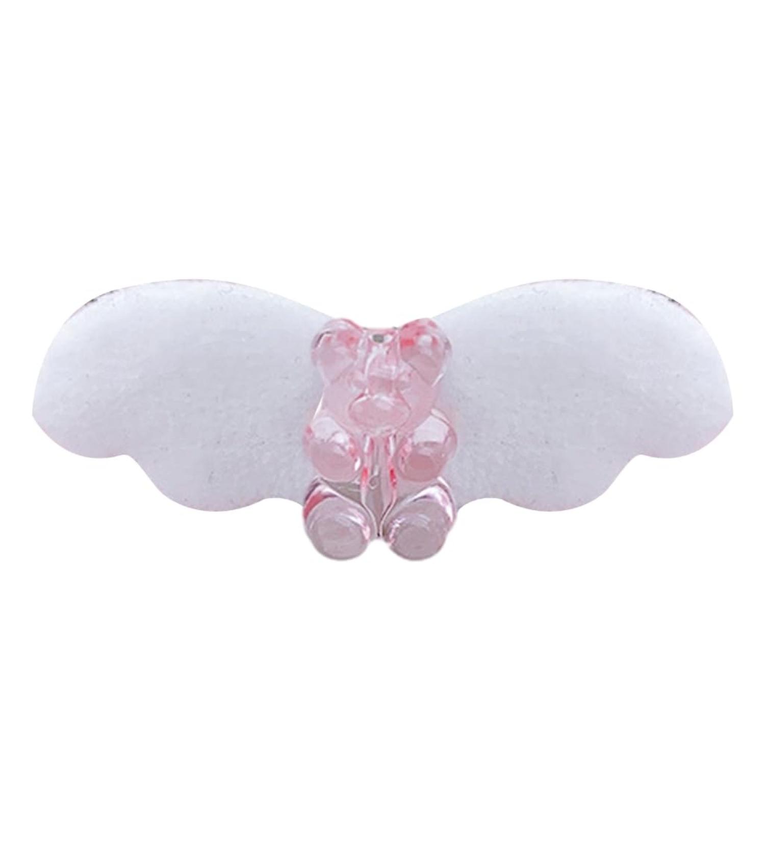 hgnxa Cute Bear Plush Angel Wing Hair Clip Sweet JK Girls Hairpins Barrettes Hair Accessories Aesthetics Hairgrip - Buy Online on GoSupps.com