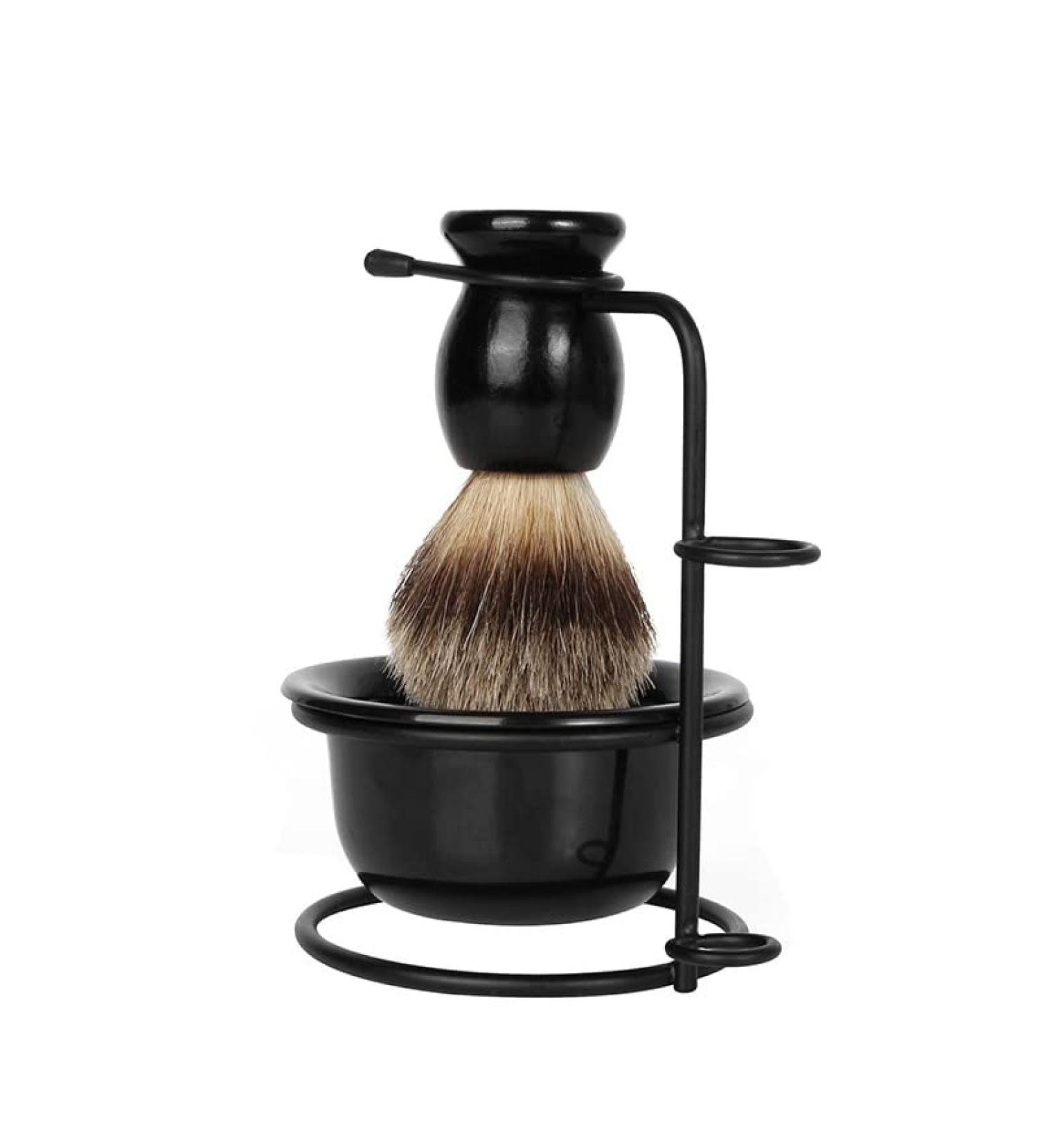 Shop Bggiwy Men's Razor Brushes Set - Foam Shell Hairdressing Salon Facial Bar Cleaning 11x13cm Black - International Shipping Available - Buy Online on GoSupps.com