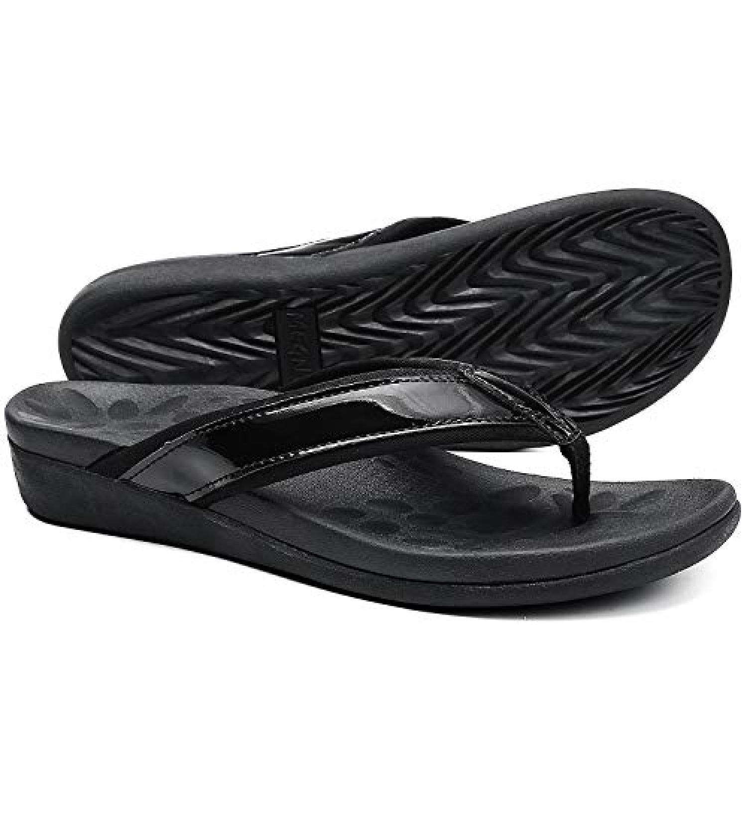 Orkii Women's Plantar Fasciitis Sandals - Arch Support Flip Flops for Comfortable Walking - Buy Online on GoSupps.com