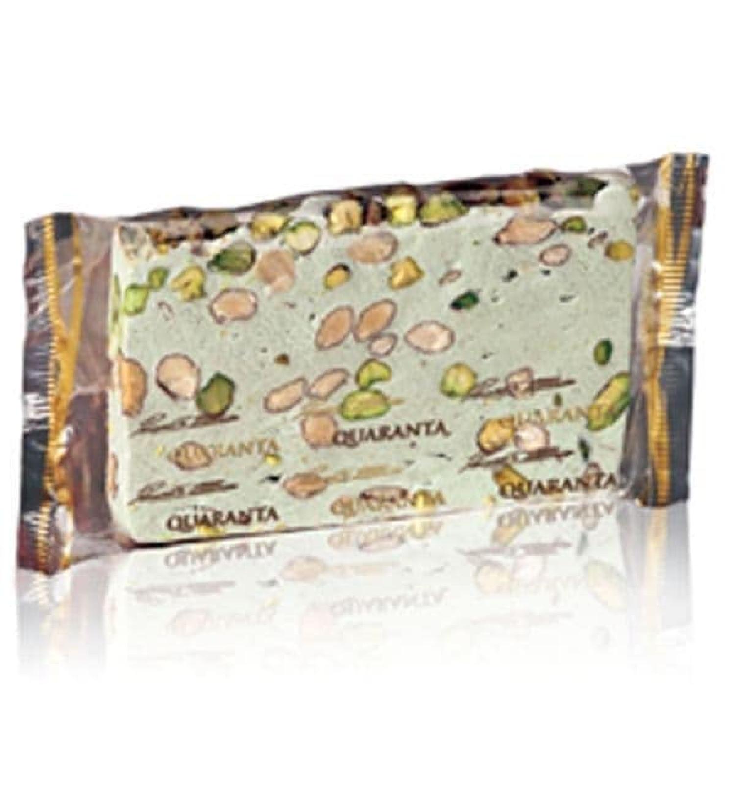 Quaranta Soft Nougat with Pistachio 150g Slice