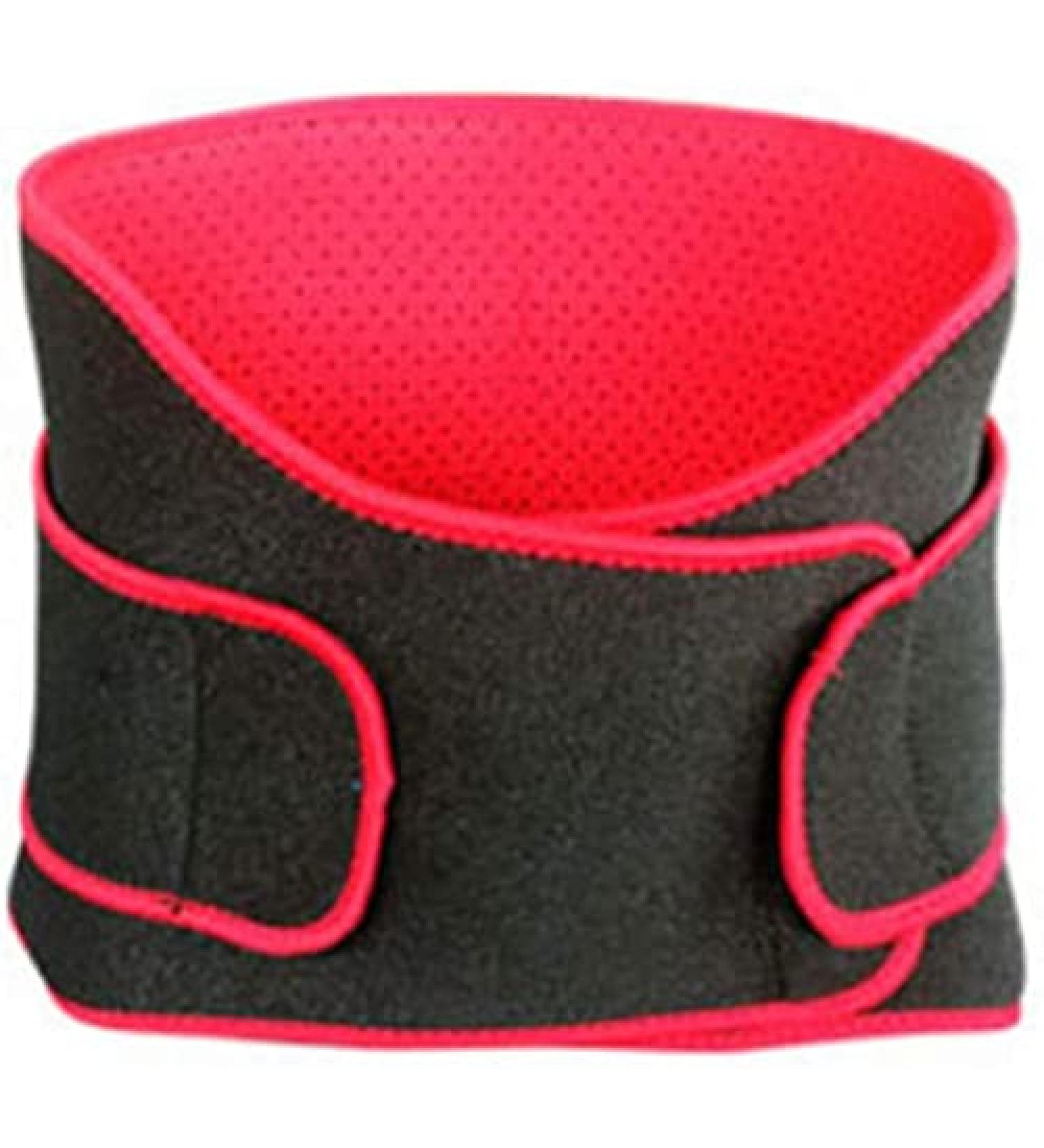 Premium Sporty Compression Back Support Belt for Men & Women | Adjustable Waist & Abdominal Support | Breathable Red L - Buy Online on GoSupps.com