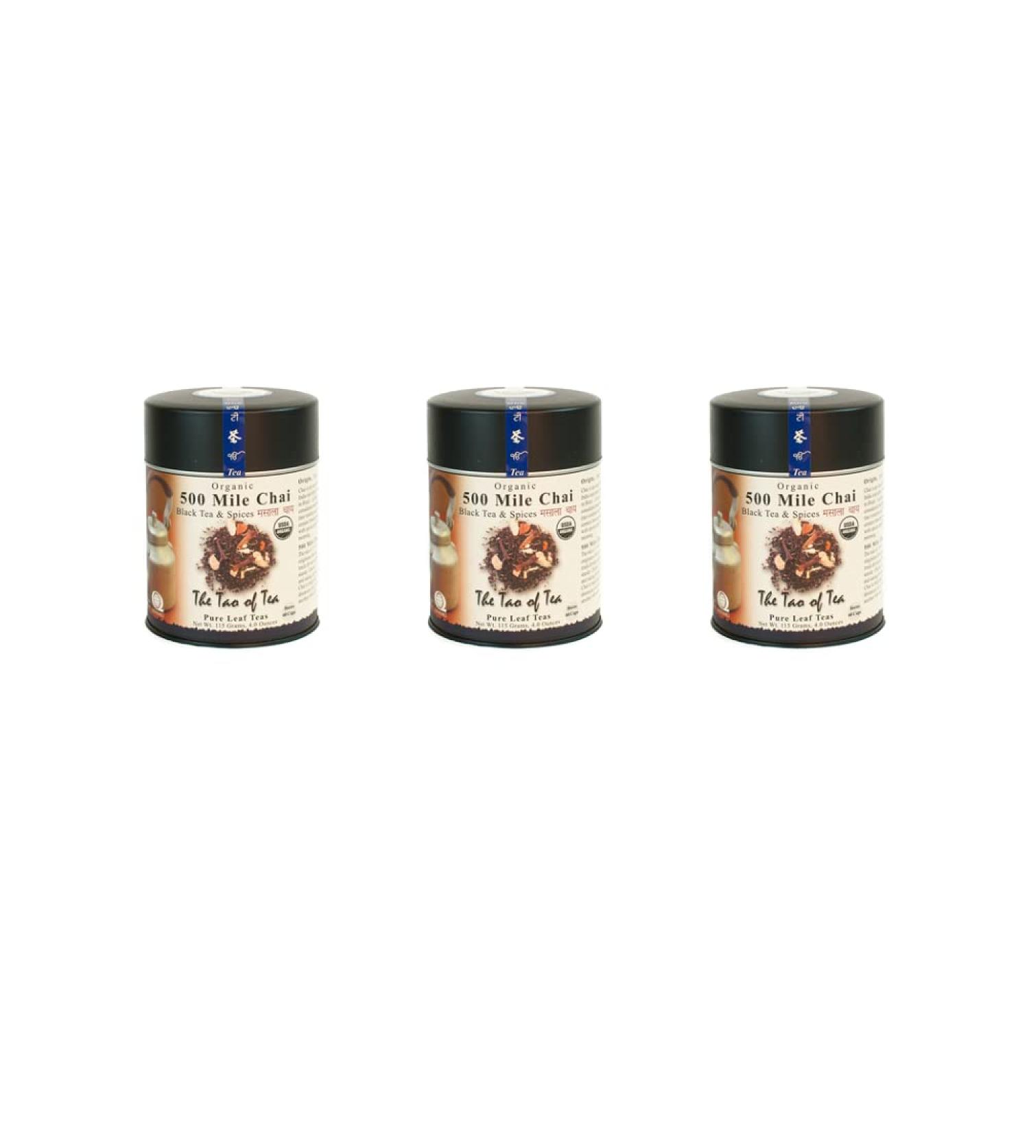 Organic Black Tea & Spices - 500 Mile Chai 4.0 oz | The Tao of Tea - Buy Online on GoSupps.com