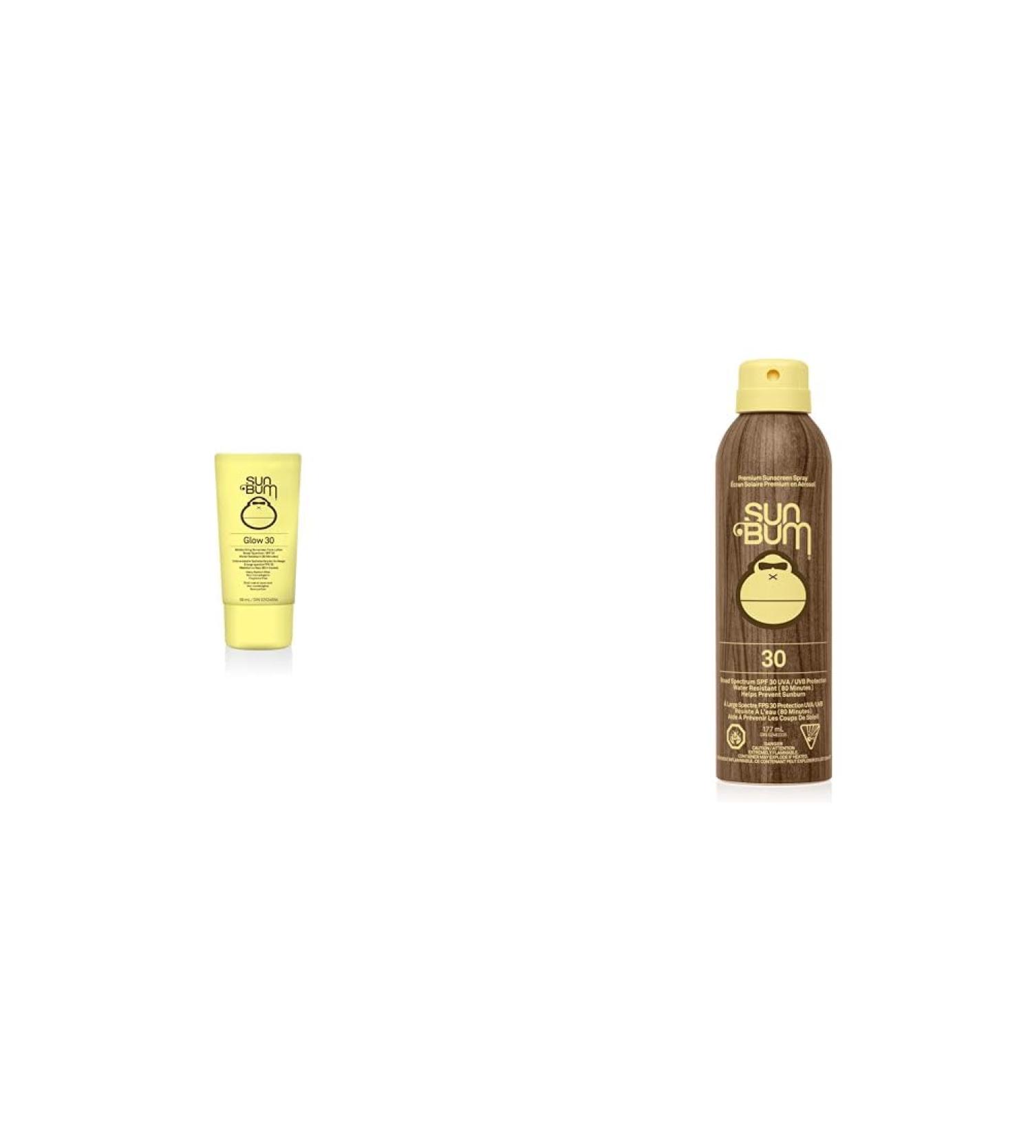 Sun Bum Original SPF 30 Glow Sunscreen Lotion Vegan and Reef Friendly (Octinoxate & Oxybenzone Free) & Original SPF 30 Sunscreen Spray Vegan and Reef Friendly (Octinoxate & Oxybenzone Free) SUNSCREEN + SUNSCREEN 25-42030 - Buy Online on GoSupps.com