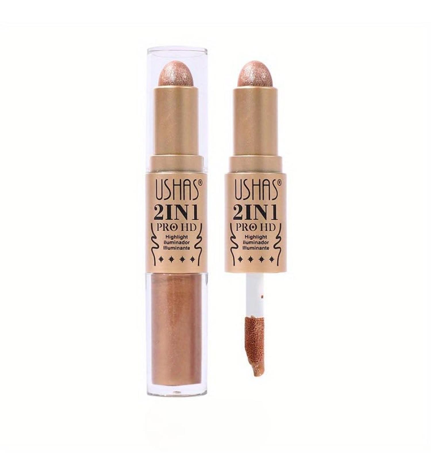 2 In 1 Concealer Stick Highlight Contour Stick Highlighter + Highlighter Strip Cruelty Free Makeup Dual-Ended Full Coverage Waterproof Multi-Use Concealer (#1) - Buy Online on GoSupps.com