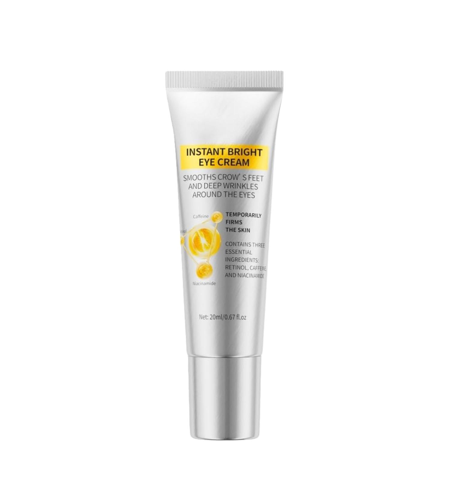 Instant Bright Eye Cream Under Eye Tightener for Bags & Wrinkles Anti-Aging Dark Circles Lifting Smooth Fine Lines Eye Treatment with Retinol Caffeine & Niacinamide - Buy Online on GoSupps.com