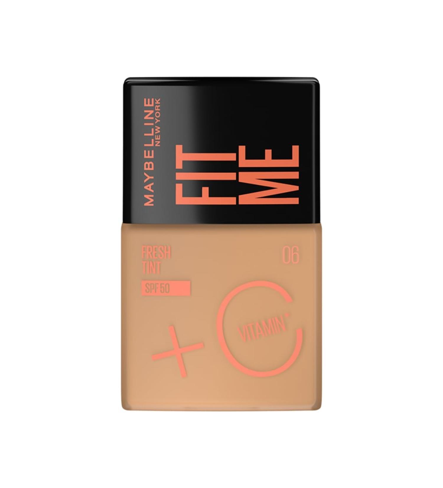 M-aybelline New York Liquid Foundation Lightweight Skin Tint With Spf 50 & Vitamin C Natural Coverage For Daily Use Fit Me Fresh Tint Shade 06 30Ml - Buy Online on GoSupps.com