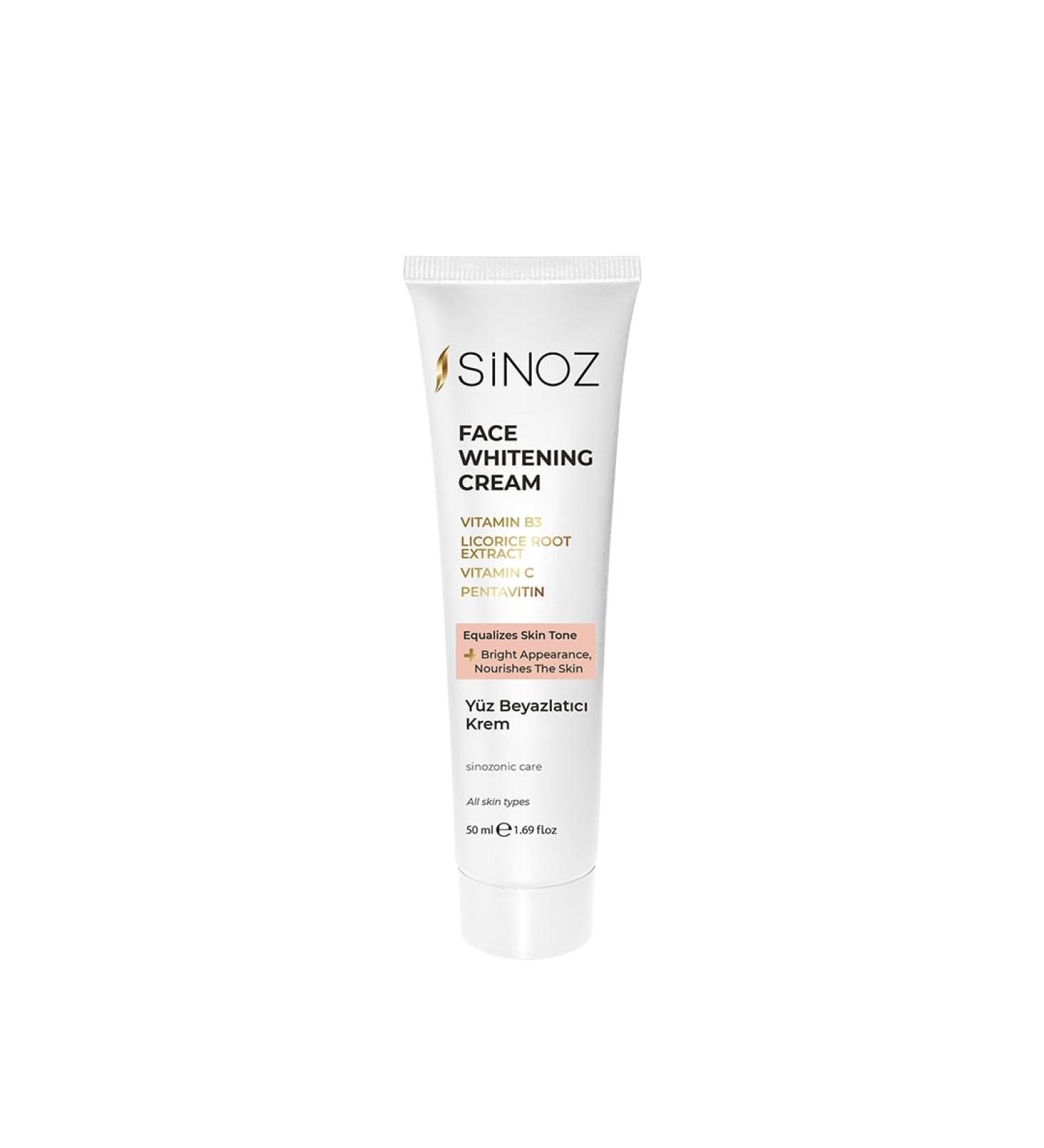  sinoz SiNOZ Whitening Face Cream - Brightening Cream for Spots - Spots Age Spots Freckles Pigmentation Spots - 50 ml - Buy Online on GoSupps.com