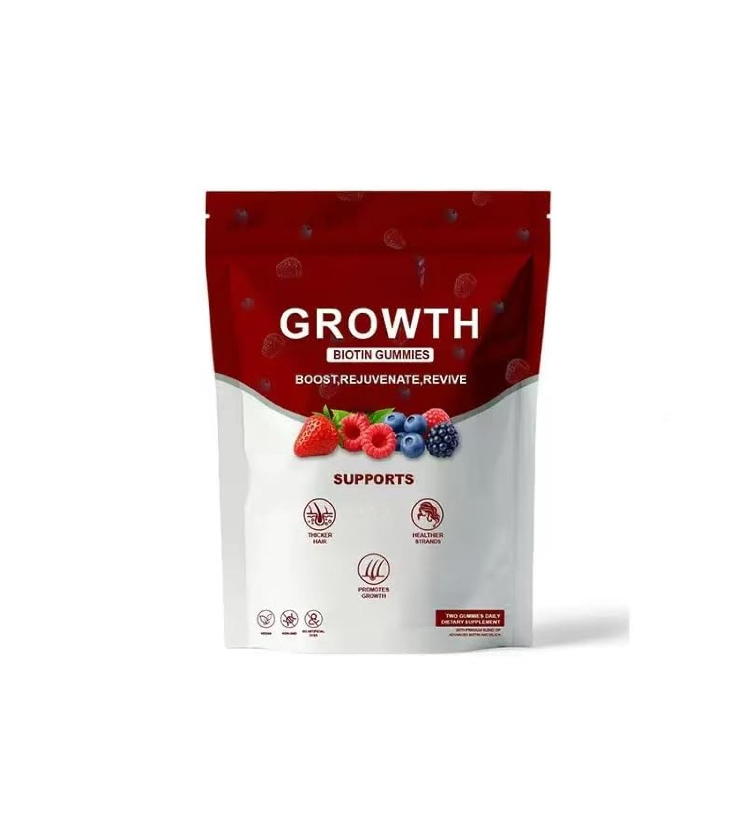 Hair Growth Gummies for Black Women Promote Hair Strength Saw Palmetto and Vitamin E for Women and Men - Buy Online on GoSupps.com