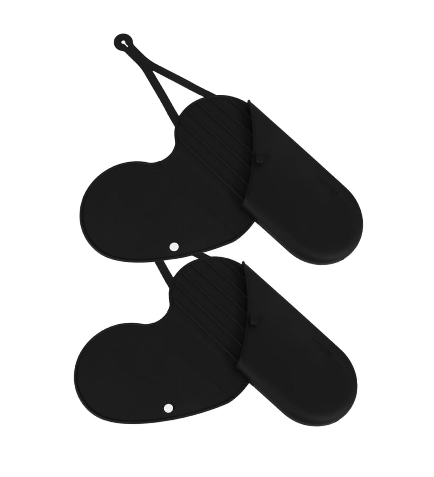 Mikinona 2pcs Black Storage Bag Hair Curler Pouch Hair Iron Silicone Bag Hair Rollers 29.50X13.50X2.00CM Black - Buy Online on GoSupps.com