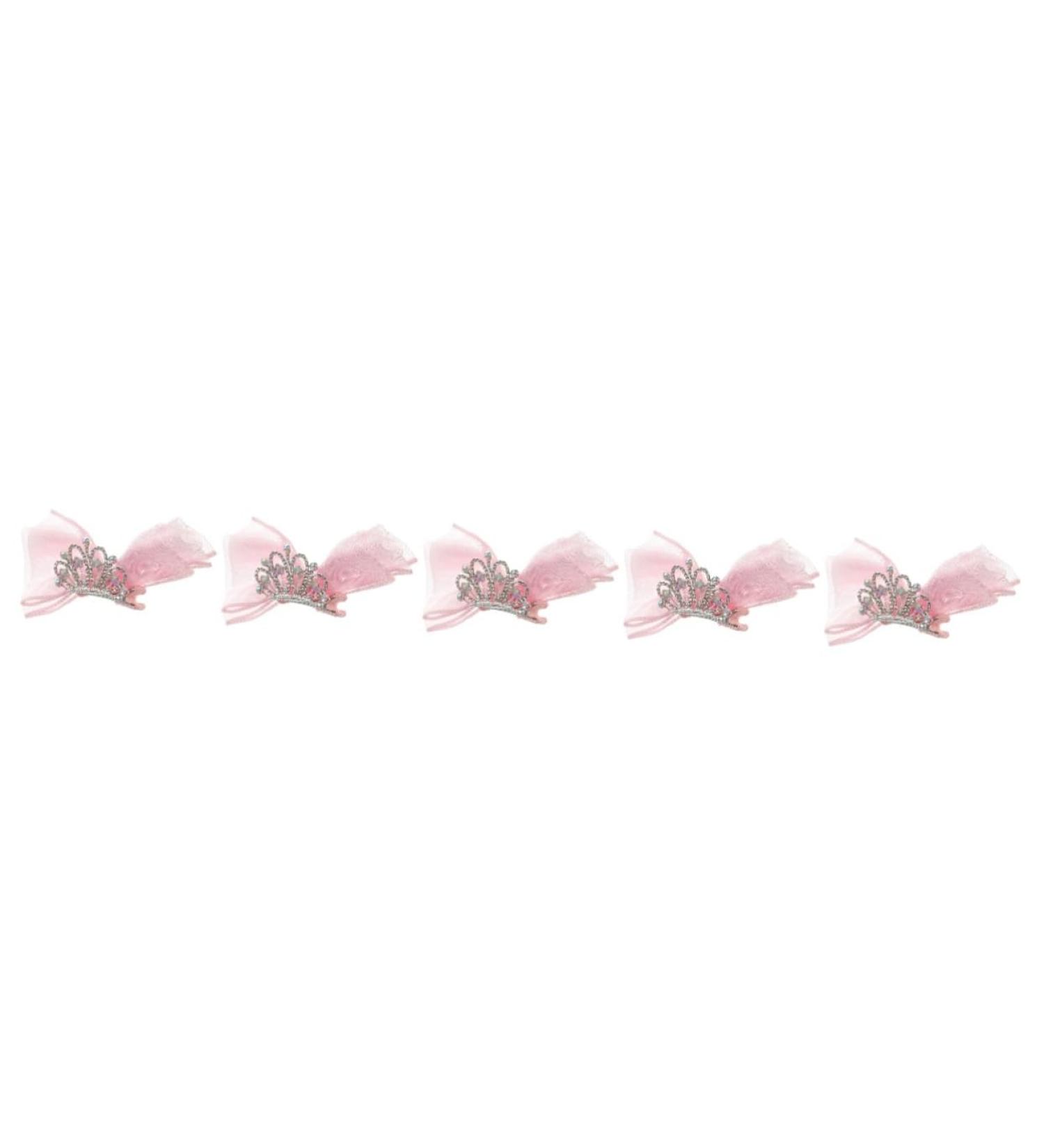 FRCOLOR Girl Hair Accessories bow pin bow clips bows for girls princess crown clip bows clips girl party crown cute birthday pink crown princess crown child Mesh rhinestones crown - Buy Online on GoSupps.com