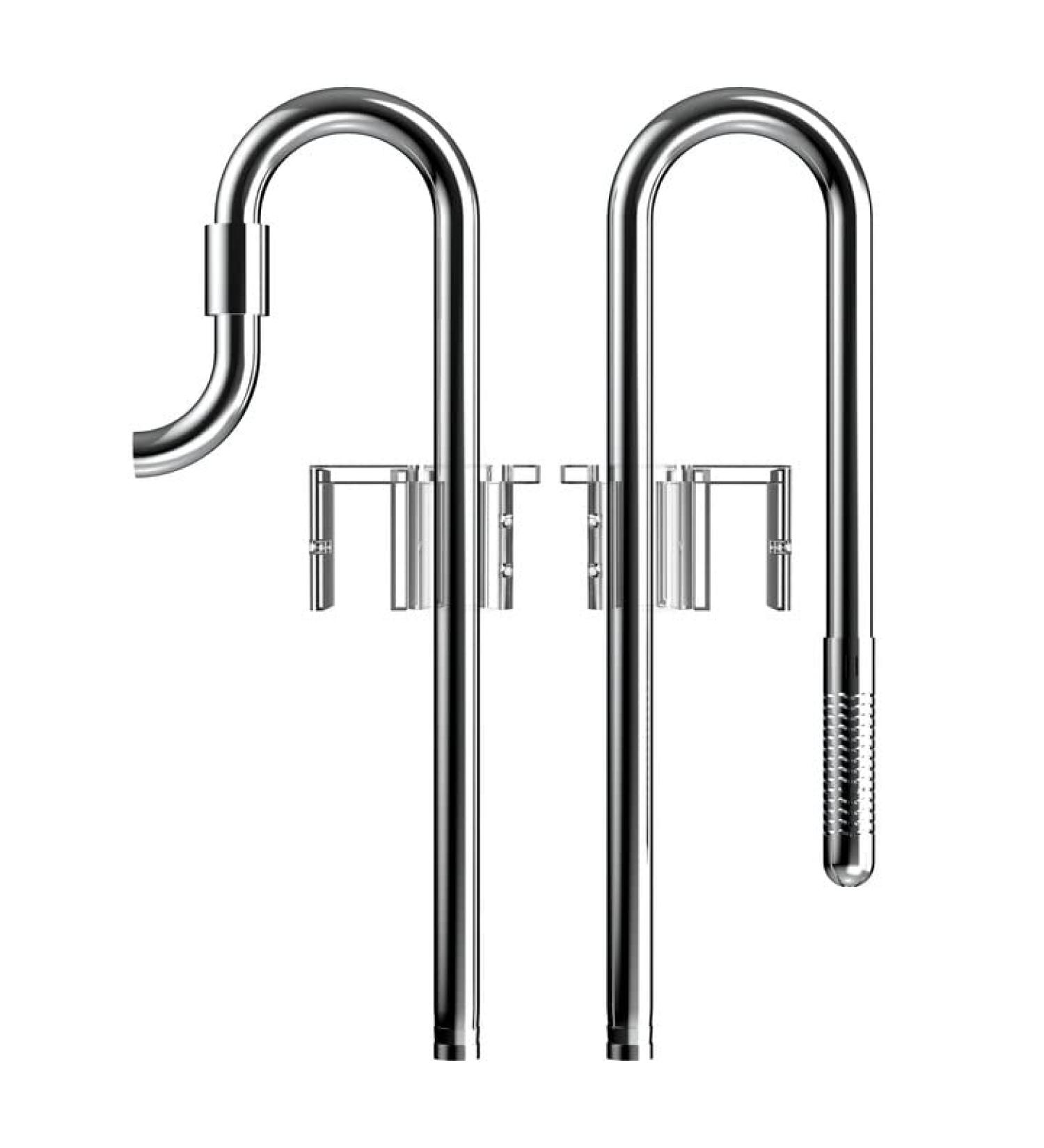 FZONE Stainless Steel Aquarium Lily Pipe 16/22mm - Filter Inlet & Outlet for Plant Tank with Acrylic Fixer - Buy Online on GoSupps.com
