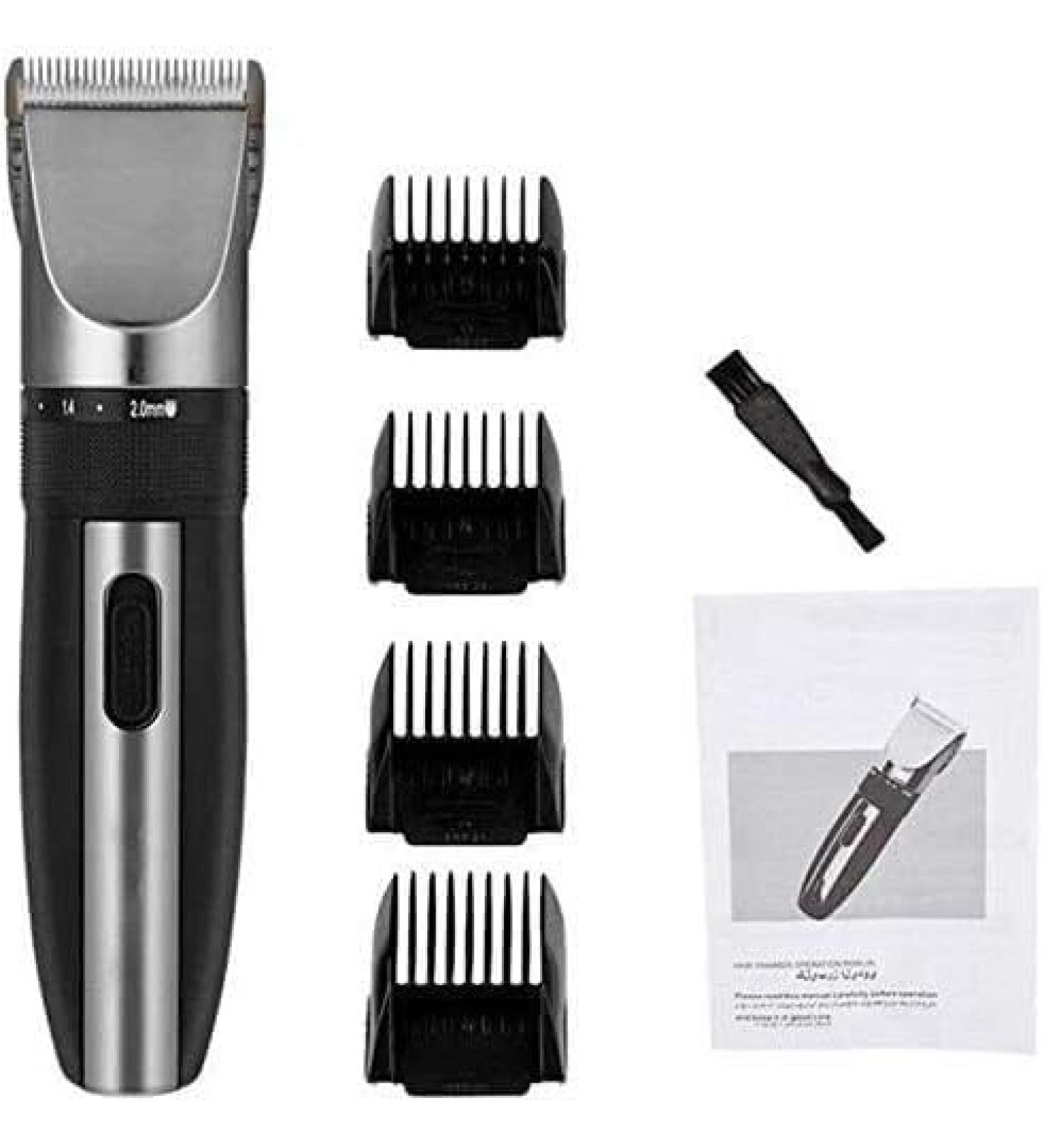 Professional Cordless Hair Clipper - Low Noise Rechargeable Haircut with Titanium Ceramic Blade | Adjustable 0.8-2mm Electric Shaving - Ideal for Easy Home Grooming - Buy Online on GoSupps.com