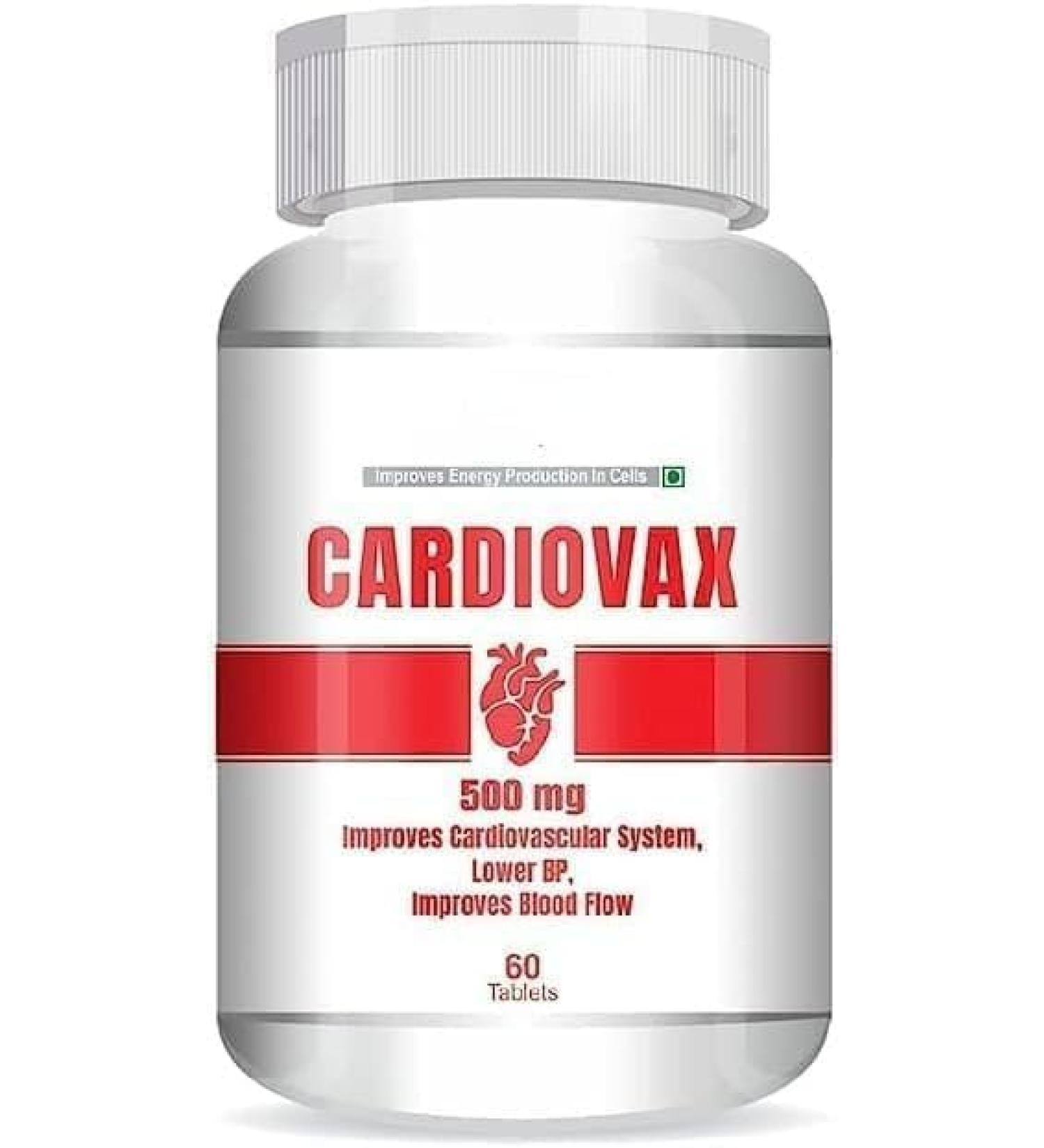 Natural Cardiovax with Coenzyme Q10 Arjuna Extract & Moringa Extract - 60 Capsules - Buy Online on GoSupps.com
