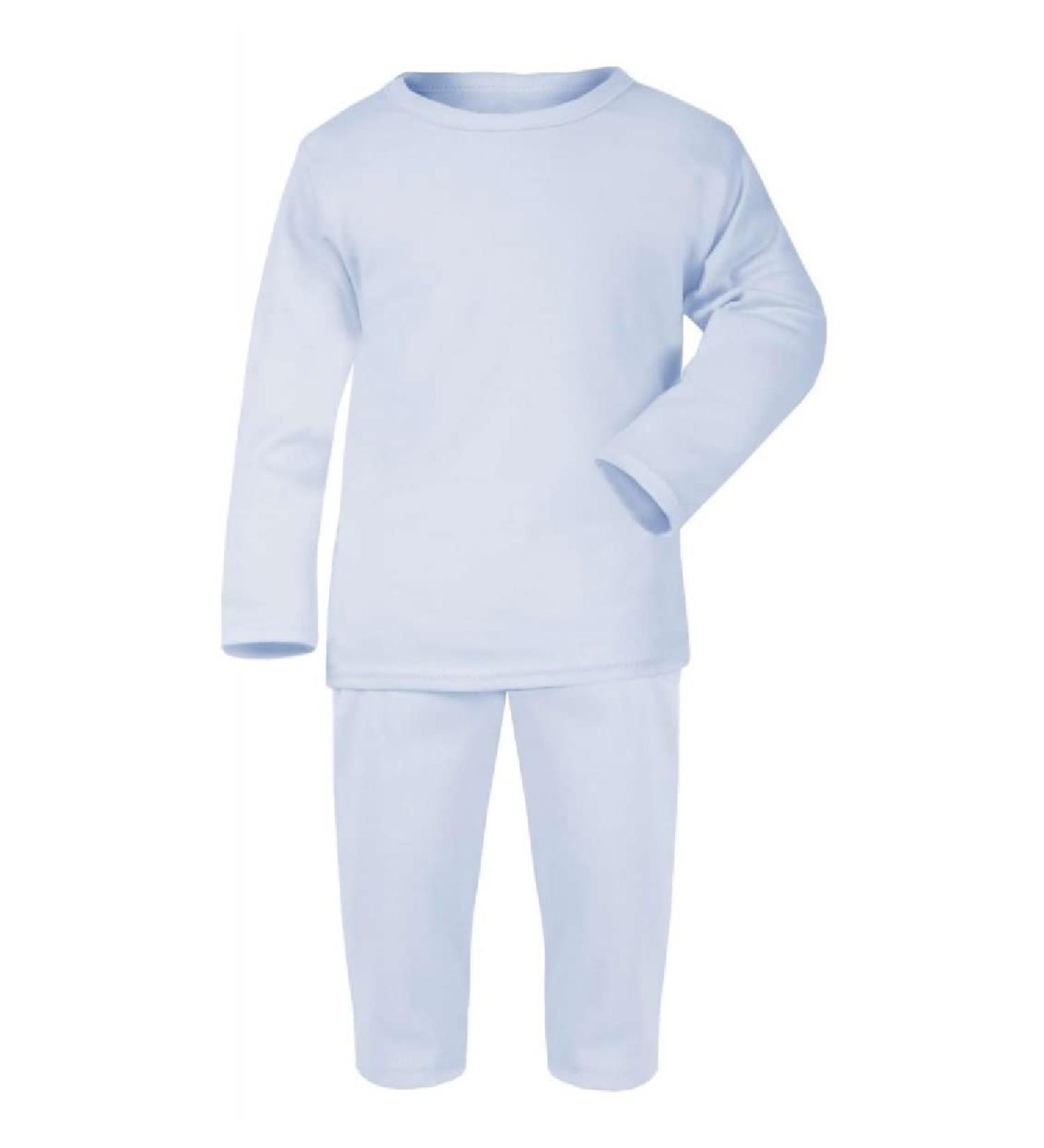 OnlyBee Baby Toddler 100% Cotton 2-Piece Pyjama Set - Blue (0-3 Months) - Buy Online on GoSupps.com