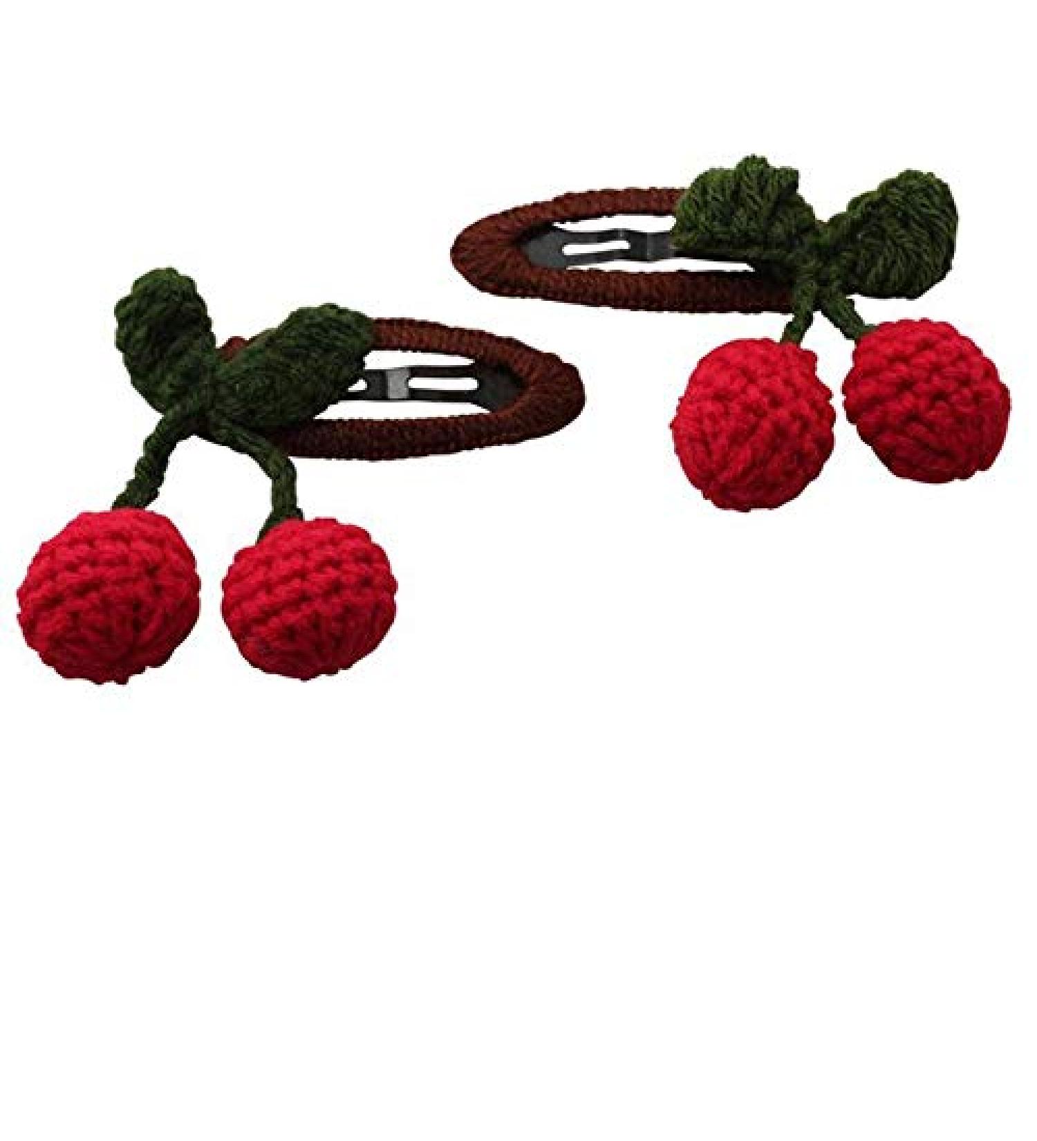 Freak Scene Hair Clip - Hair Barrette - Hair Clip - Cherries Set of 2