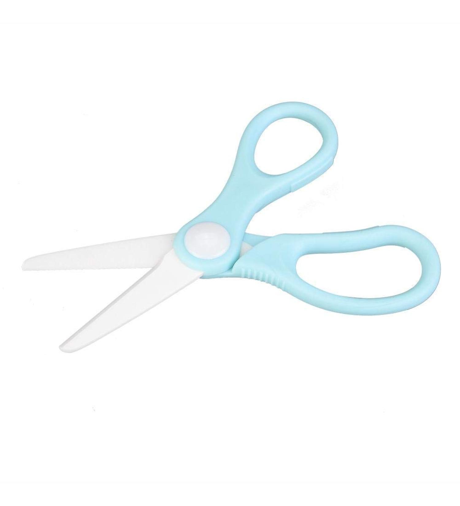 Fdit Portable Ceramic Baby Food Scissors Shears with Cover (Blue) - Buy Online on GoSupps.com
