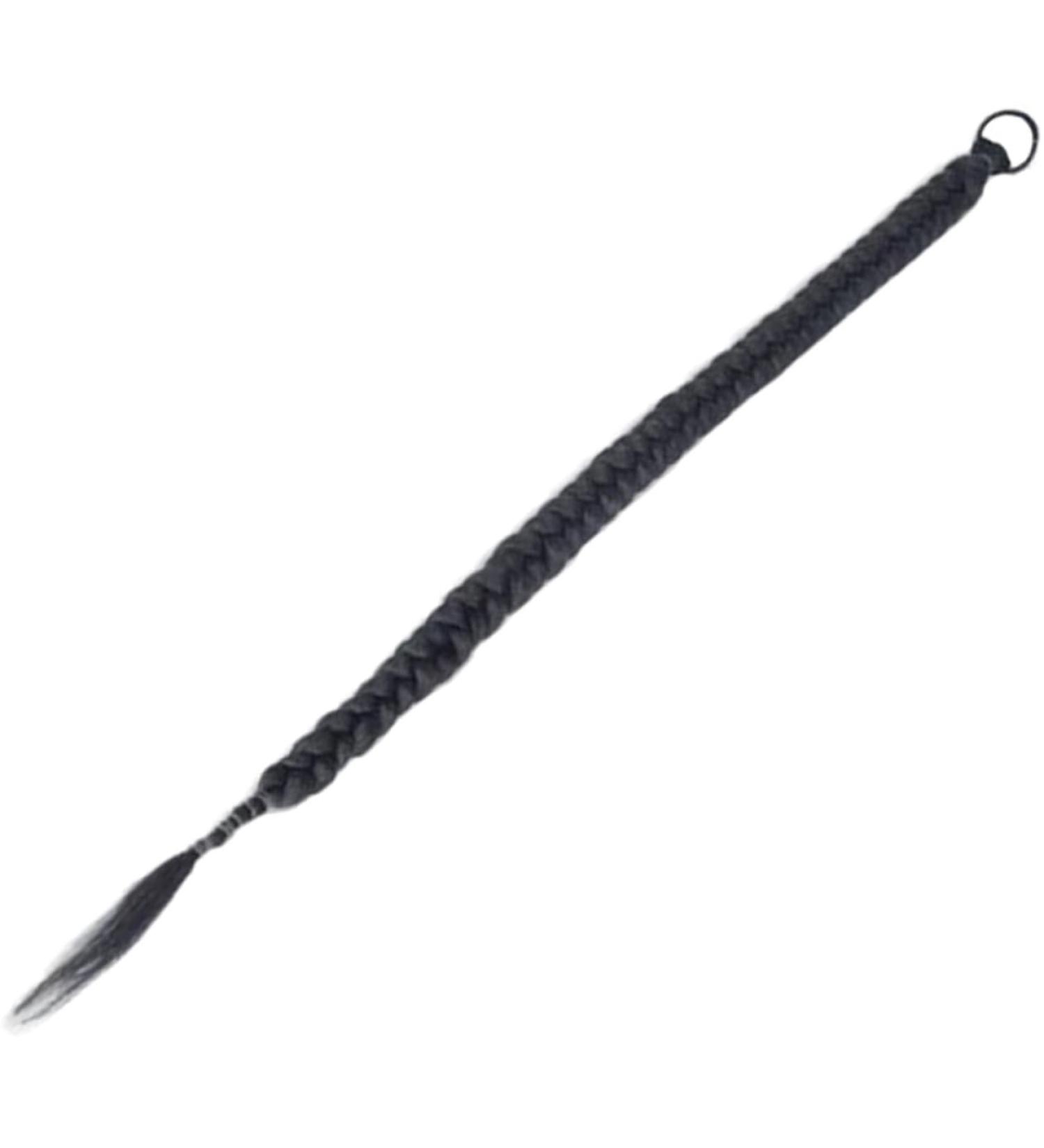 DOITOOL Braid Wig Jet Black Wig Ponytail Extension Hairpiece Real Hair Ponytail Extension Hair Extensions Decor Ladies Wigs Braids Wig European and American Headband Material - Buy Online on GoSupps.com