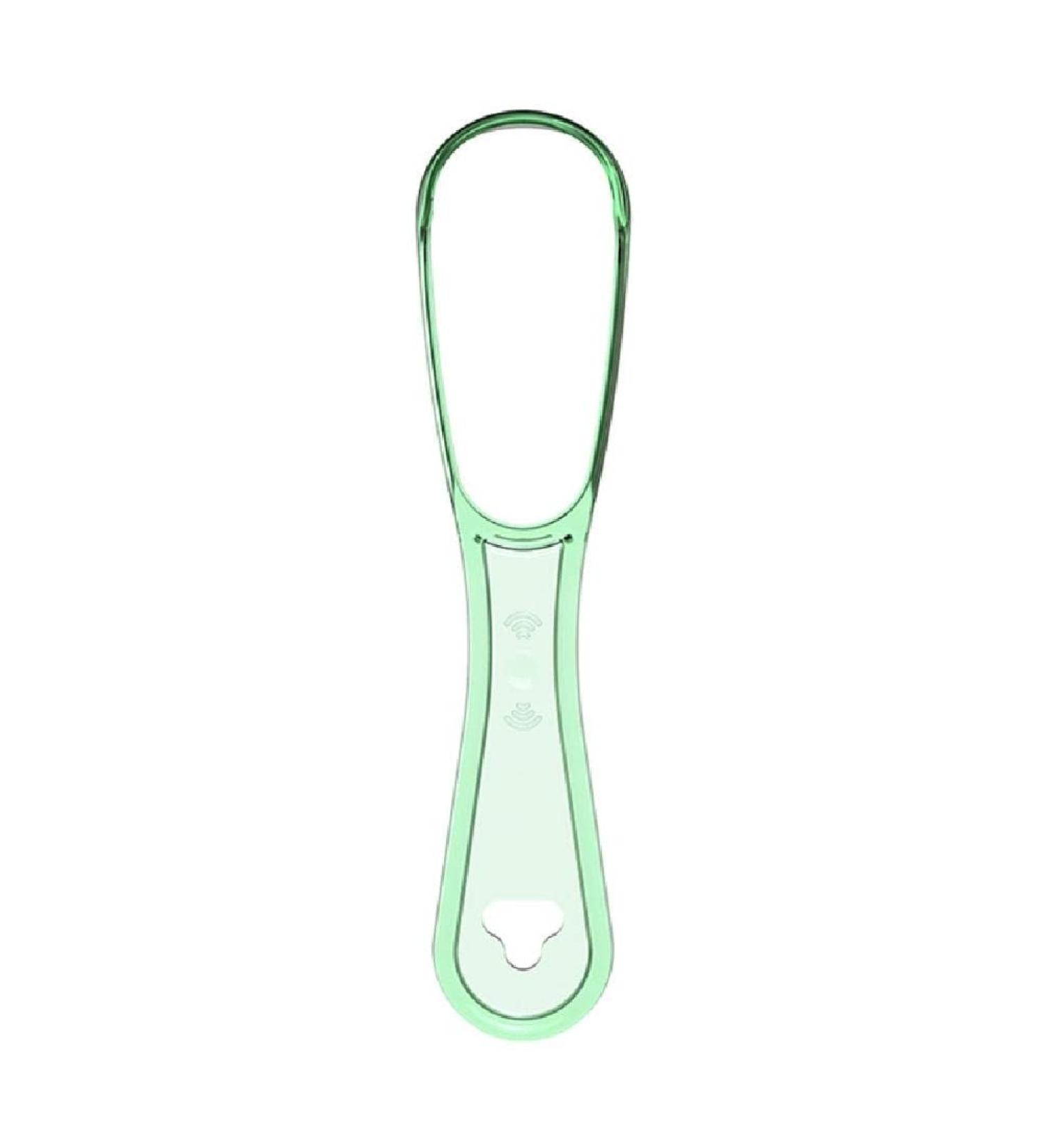 Premium Double-Sided Tongue Scraper | Food-Grade Plastic Oral Care Tool for Fresh Breath | Reusable & Non-Slip Handle - Light Green - Buy Online on GoSupps.com
