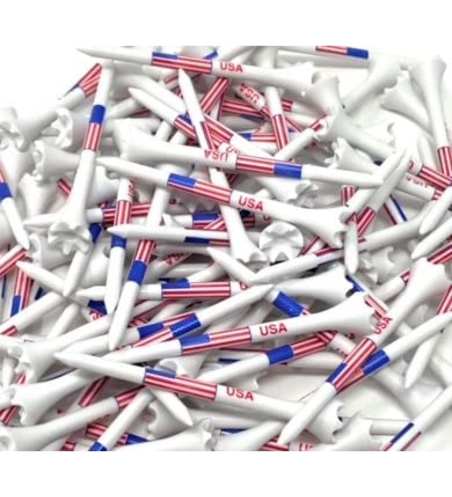 NorthPointe USA American Flag Plastic Golf Tees - Pack of 100 Patriotic Tees in Bulk - Buy Online on GoSupps.com