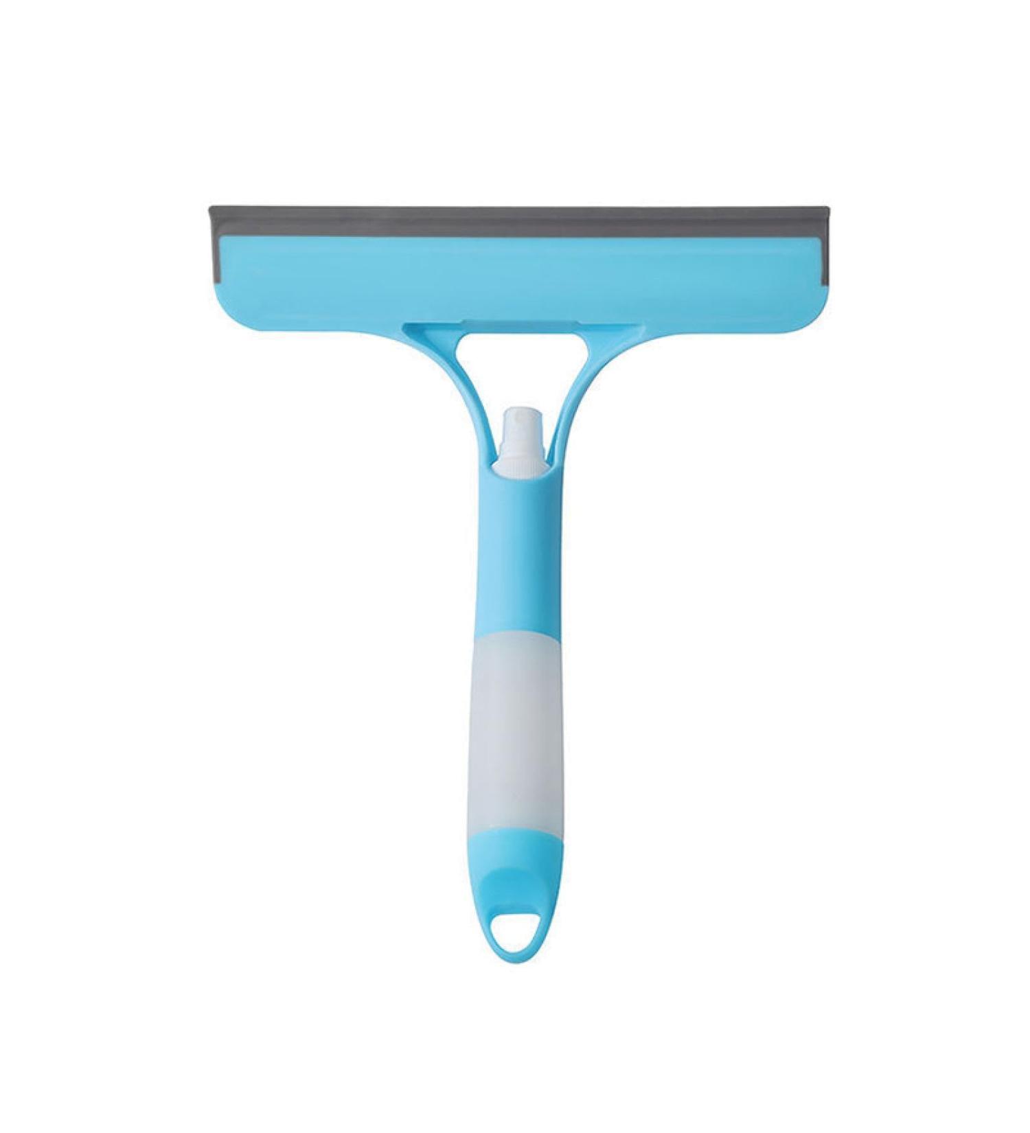 3 in 1 Glass Cleaning with Spray Bottle Wipe Shower Screen Clean Window Cleaning Tool Multi-Purpose Door Car Windshield Cleaner Blue - Buy Online on GoSupps.com