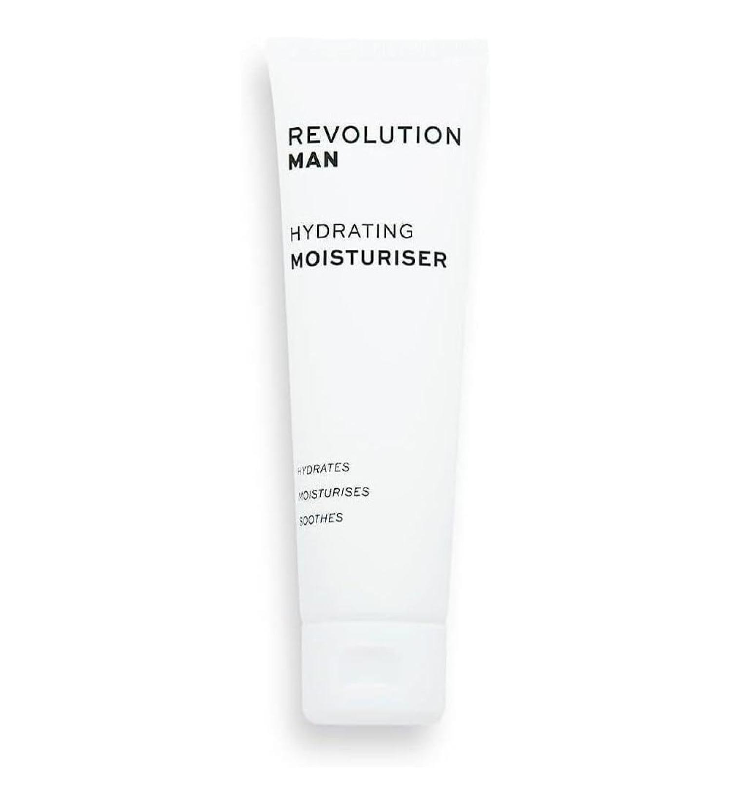 Revolution Man Face Moisturizer Cream Formula Soothes Dehydrated Skin Contains Vitamin E 75ml - Buy Online on GoSupps.com