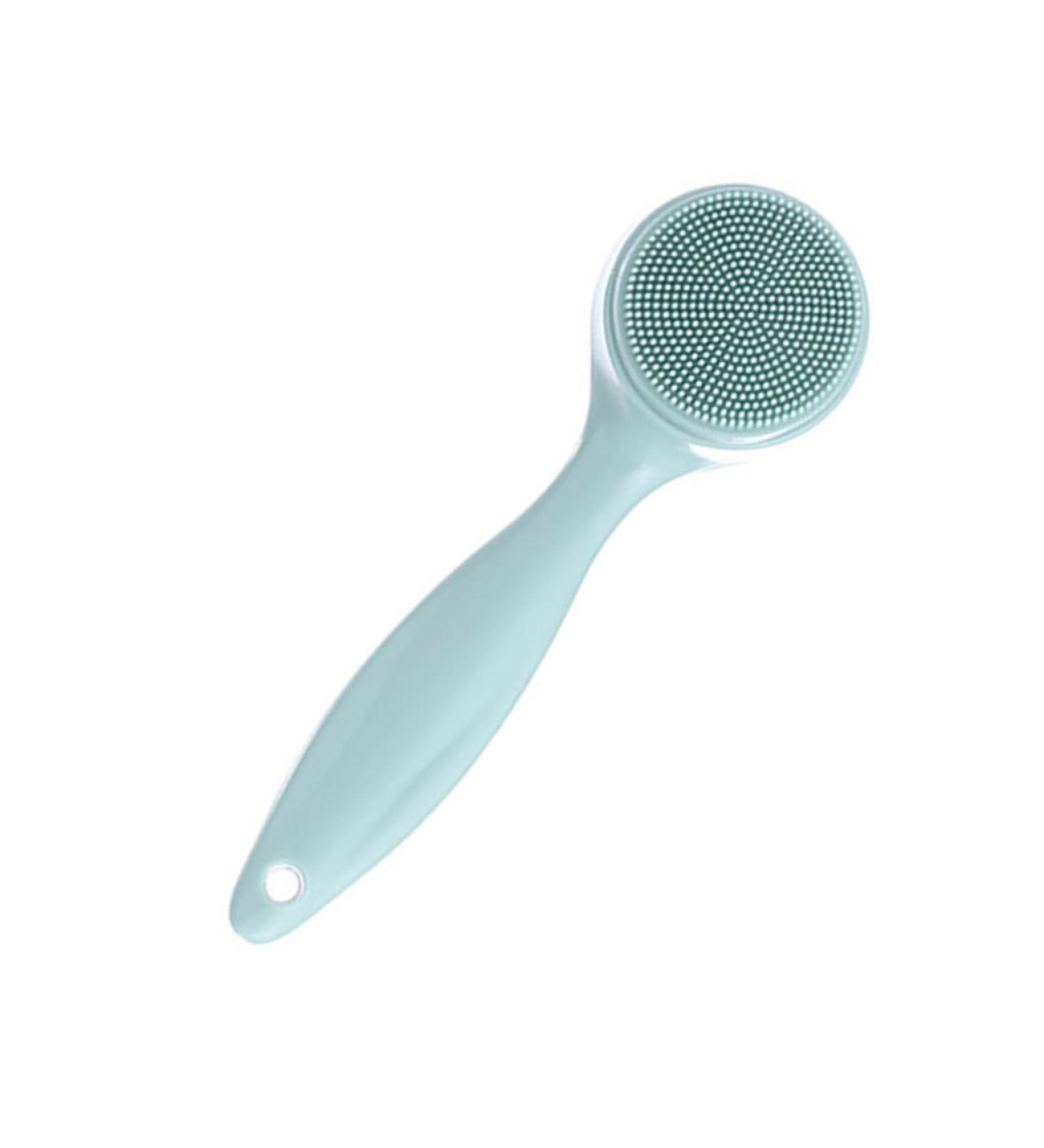 minkissy 1 Set Cleansing Brush Facial Exfoliator Brush Pore Facial Scrub Brush Removing Blackhead Brush Facial Brush Face Brush Applicator Face Scrubber Cleaning Silica Gel Handle Manual Green 15X4.5cm - Buy Online on GoSupps.com
