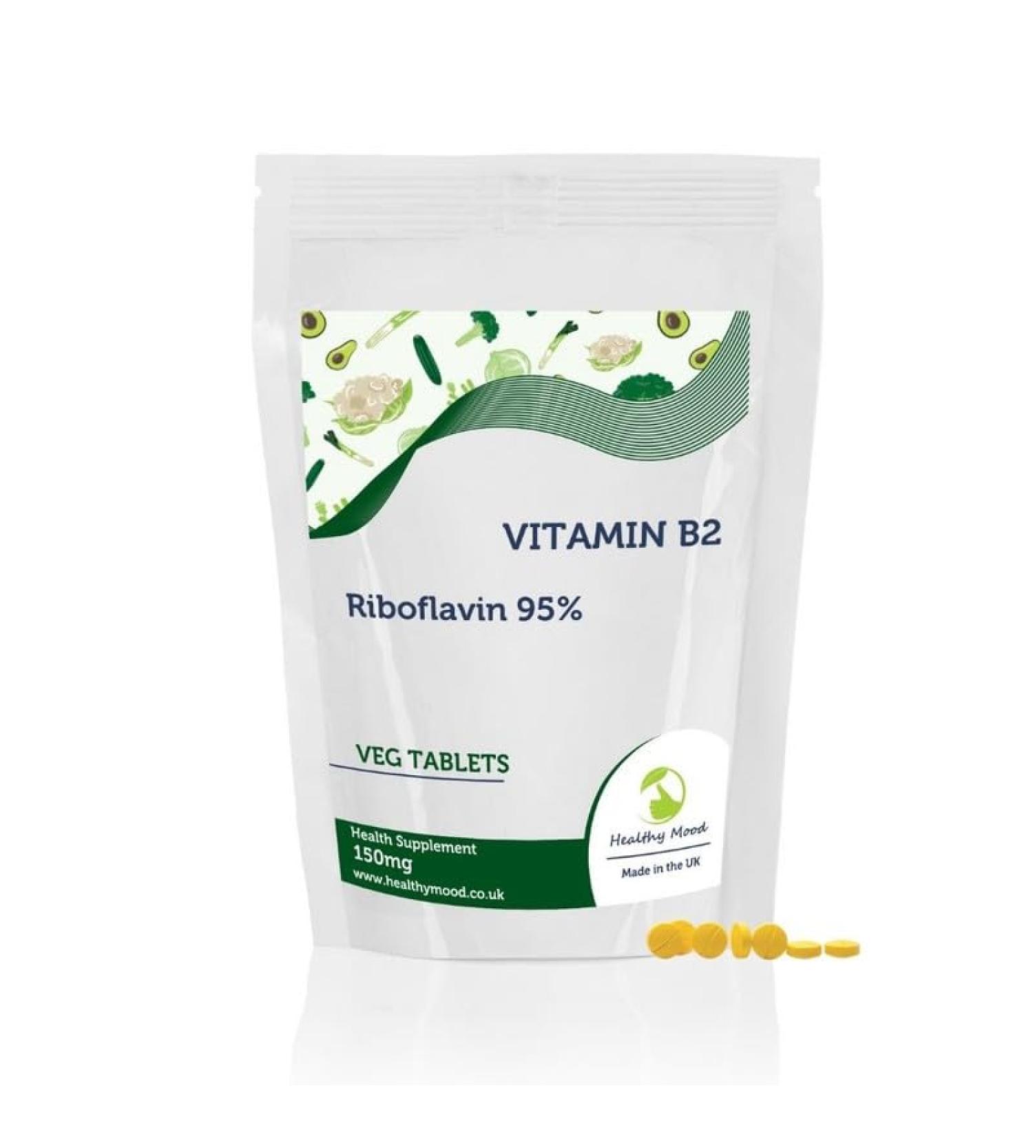Vitamin B2 150mg 500 Tablets - LetterBox Friendly UK Fast Delivery -Riboflavin 95% - Buy Online on GoSupps.com