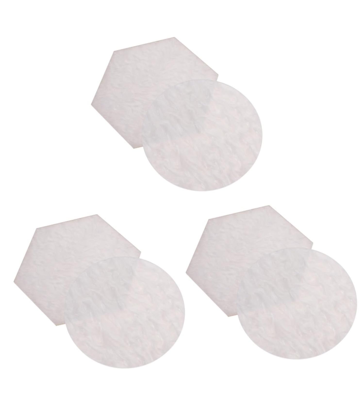 Mipcase 6 Pcs Resin Nail Art Holders | Round & Hexagon Mixing Plates for Professional Nail Design - Buy Online on GoSupps.com