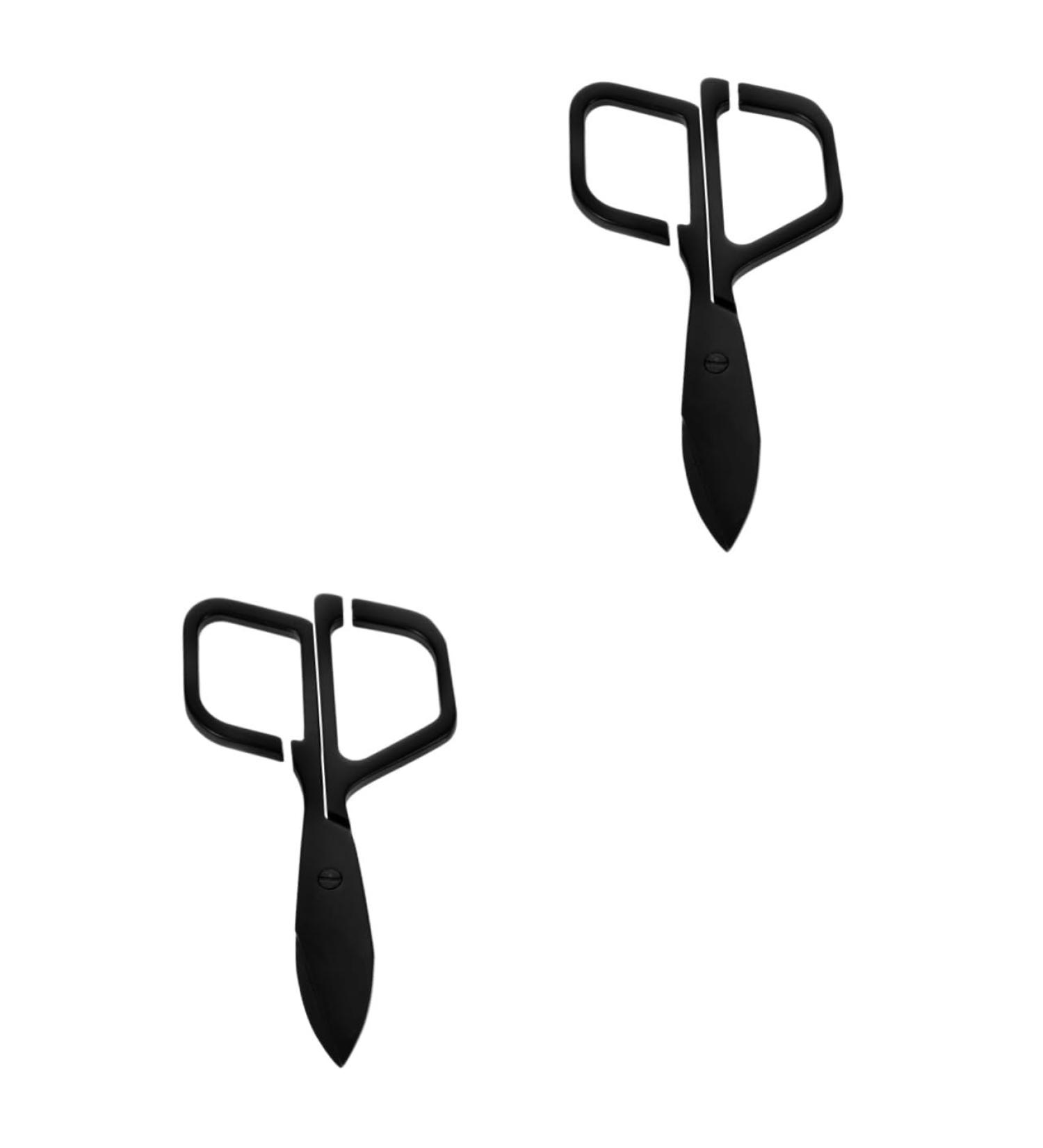 Buy Minkissy 2pcs Nose Hair Trimmer & Brow Shaping Scissors | Stainless Steel Facial Hair Removal Shears - Perfect for Eyelashes & Vibrissa - International Shipping Available - Buy Online on GoSupps.com