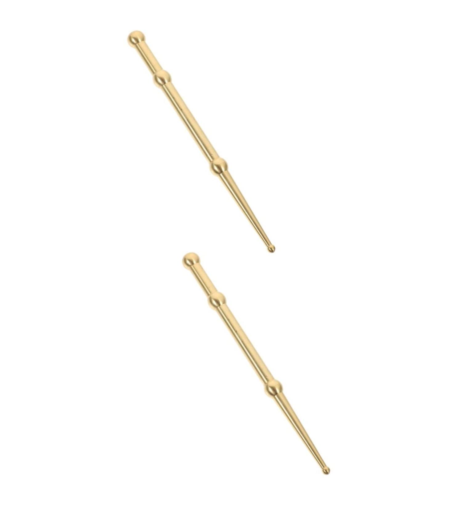Healeved Muscle Pulling Rod - Manual Acupressure Pen & Back Massager - Travel Size 2pcs Brass Golden Massage Tools - Buy Online on GoSupps.com