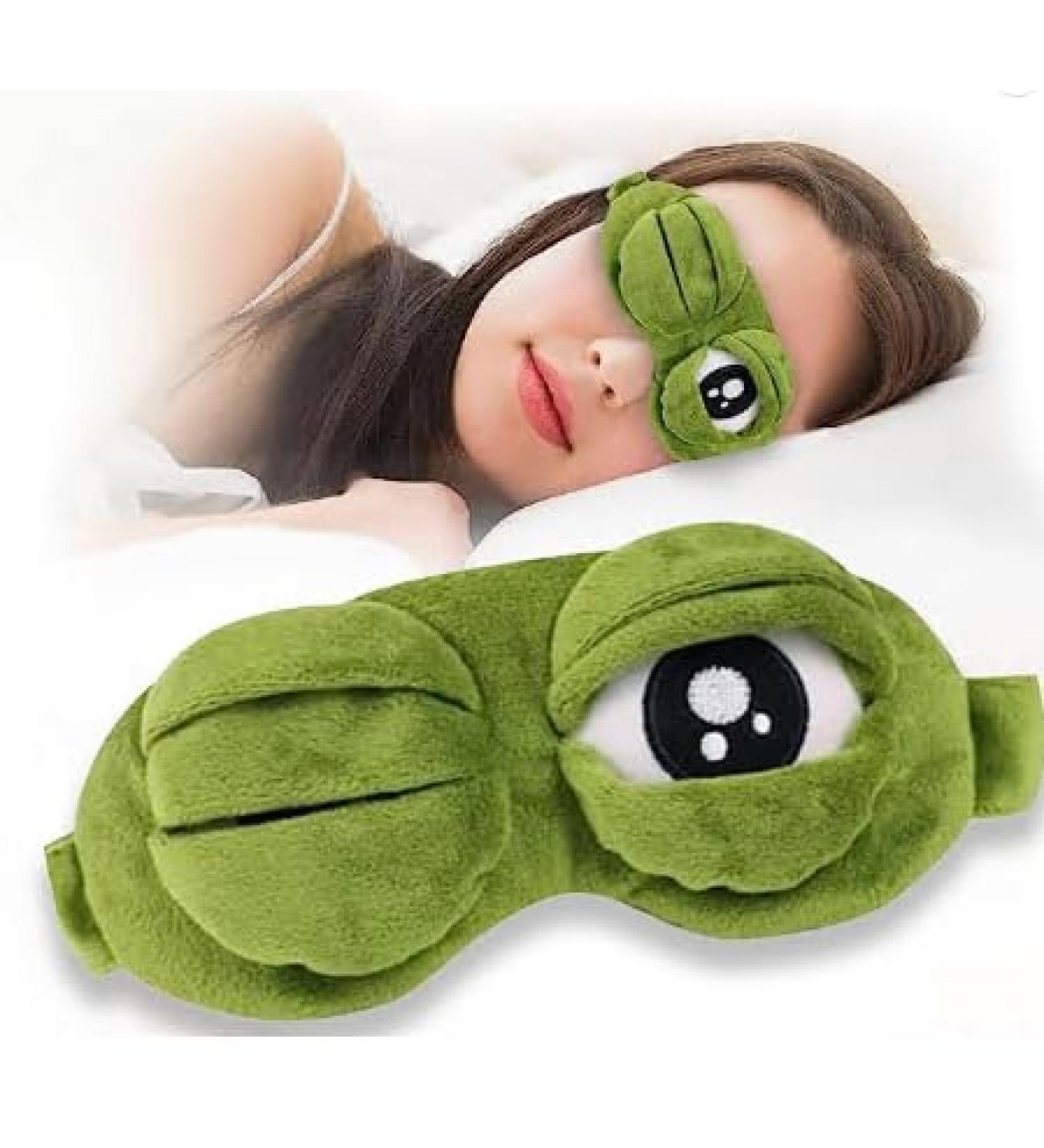 Shop 3D Sleep Mask - Funny Frog Eye Masks for Kids & Adults | Perfect Gift for Better Sleep - Buy Online on GoSupps.com