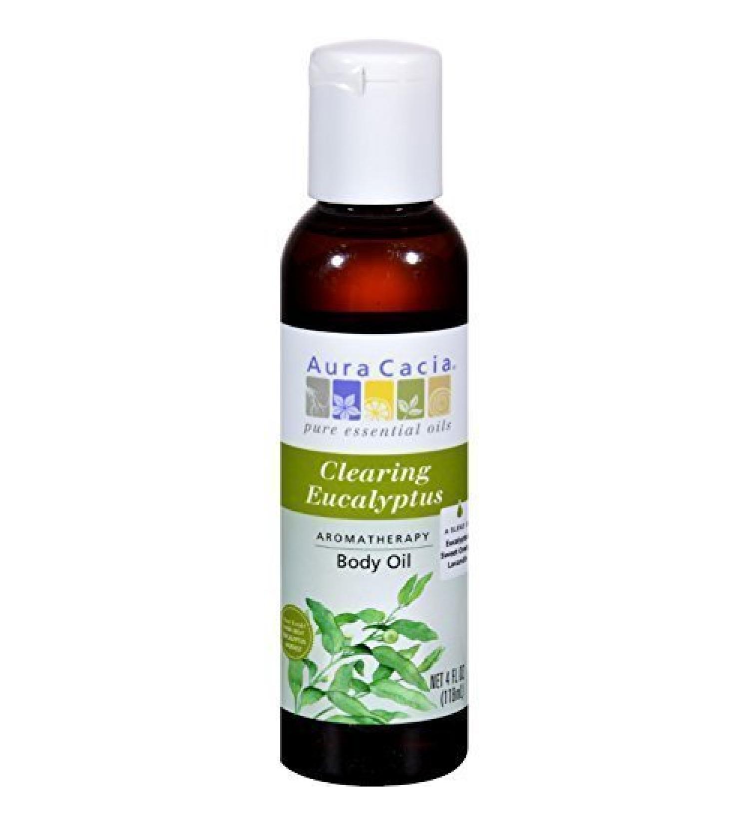 Aura Cacia Body Oil Eucalyptus Clear 4 Fz8