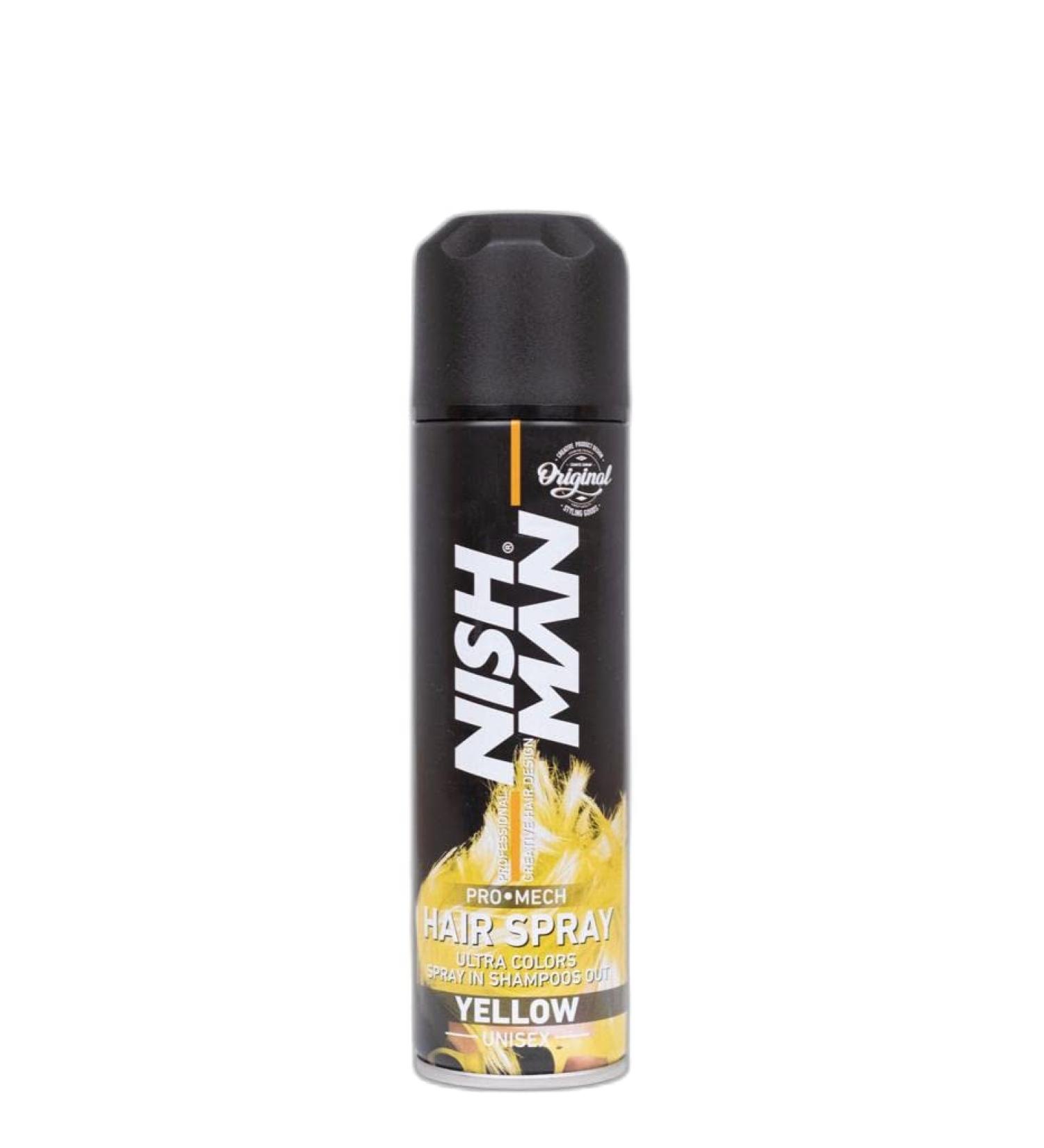 NISHMAN Temporary Hair Colour Spray for KIDS 150 ml | Hair Glitter Spray | Ultra Colours Shampoos Out | Wash Out Hair Dye for Kids | Party Fancy Dress Up Hairspray Boys Girls (Yellow) - Buy Online on GoSupps.com