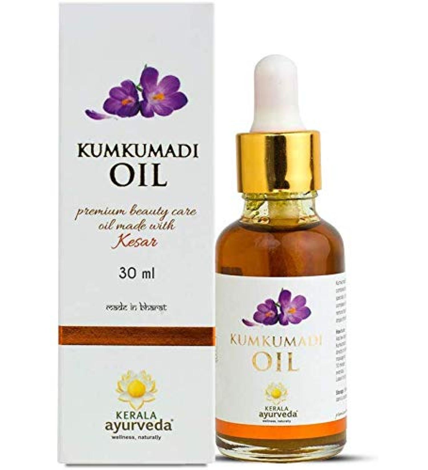 Glamorous Hub Kerala Ayurveda Kumkumadi Oil 30 ml - Pure Herbal Skincare for Radiant Glow | International Shipping Available - Buy Online on GoSupps.com