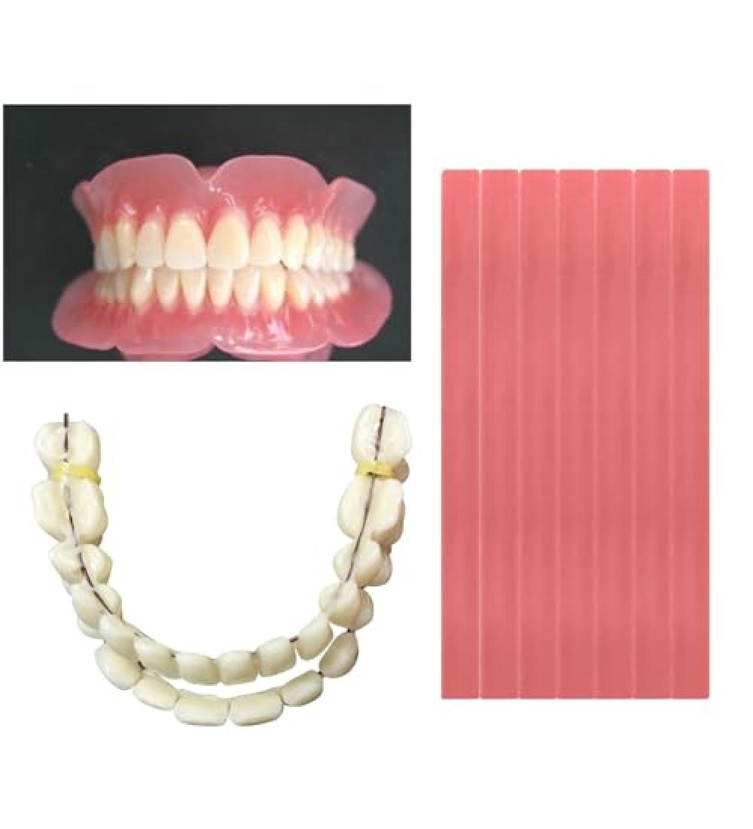 DIY Dentures Kit - Easy Repair for Missing Teeth | Full Set Temporary Fake Teeth - Buy Online on GoSupps.com