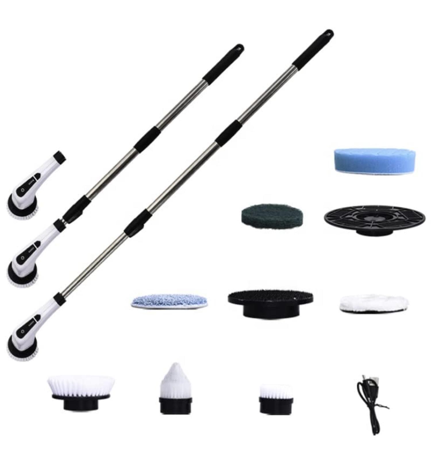 2023 Electric Spin Brush - Effortless Tub Scrubber - 7 Replaceable Brushes - Adjustable Handle - Modern Design - Buy Online on GoSupps.com