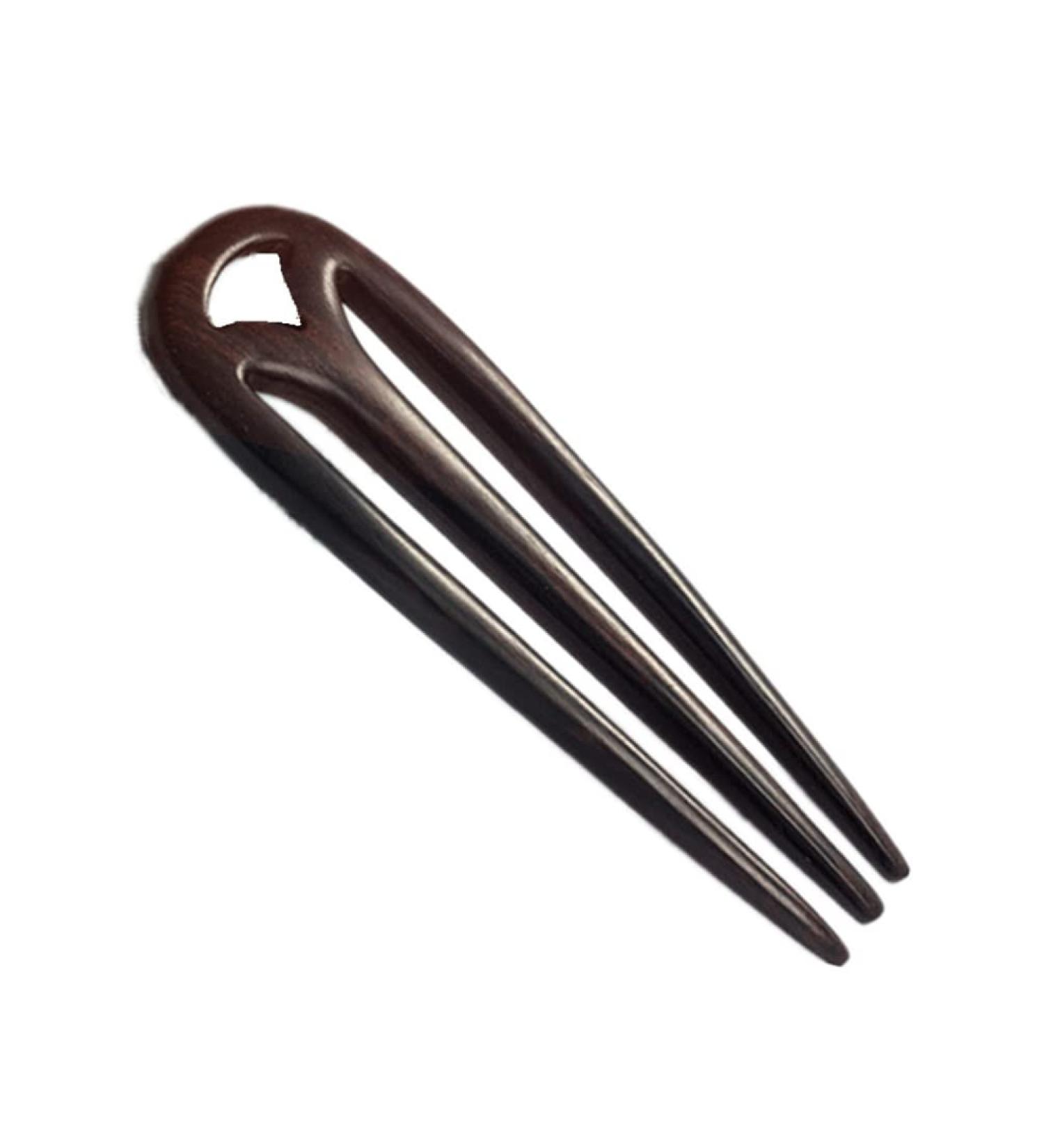 Uonlytech Hairpin Hair Accessories Hair Chopsticks for Women Carved Wood Hair Fork Retro Hair Fork U Shaped Hair Wooden Hair Fork 3 Prone Hair Pin Hair Bun Miss Sandalwood French Supplies Black - Buy Online on GoSupps.com