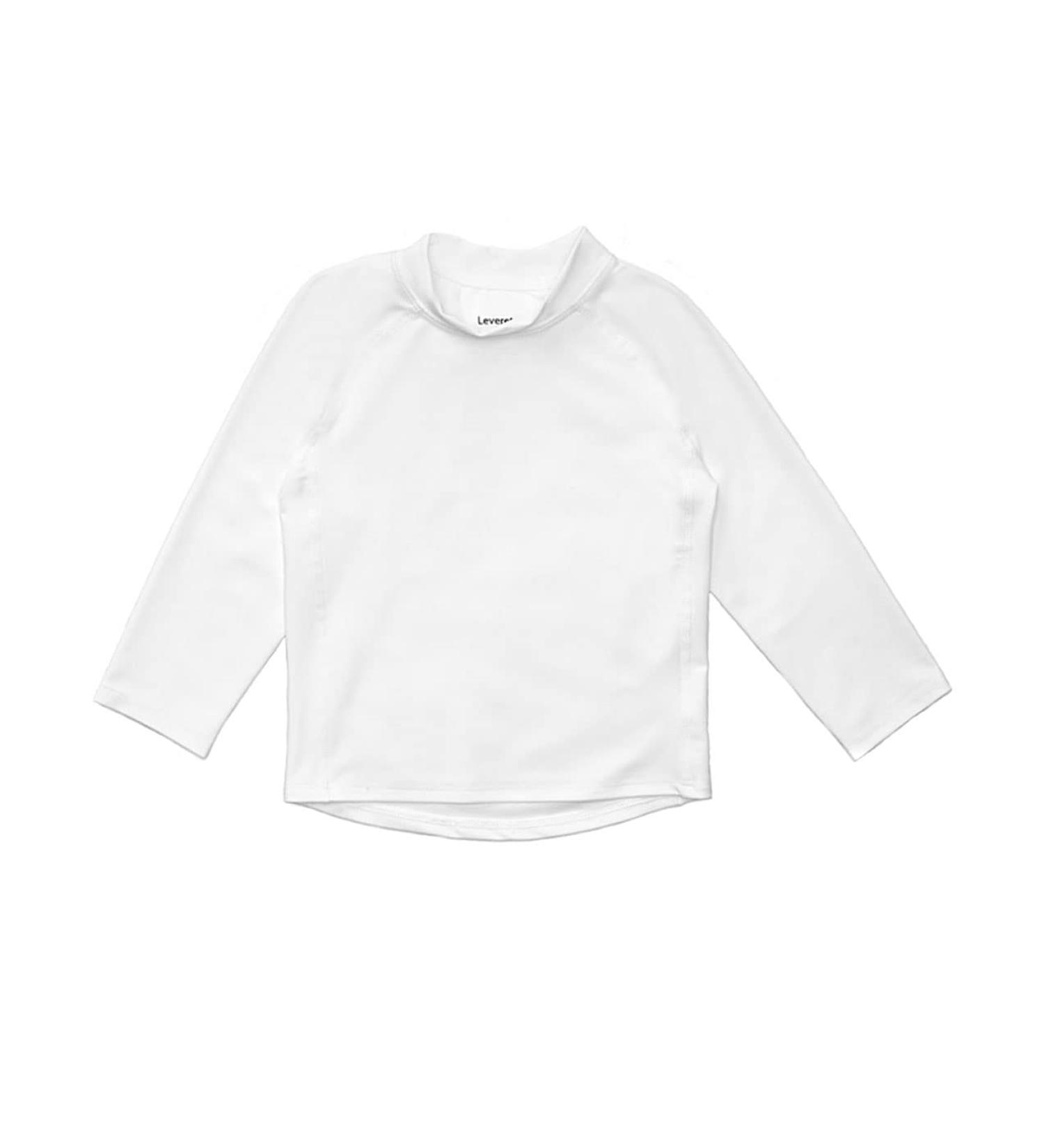 Leveret Long Sleeve Baby Boys Girls Rash Guard Sun Protected UPF + 50 Kids & Toddler Swim Shirt (12 Months-5 Toddler) 4 Years White