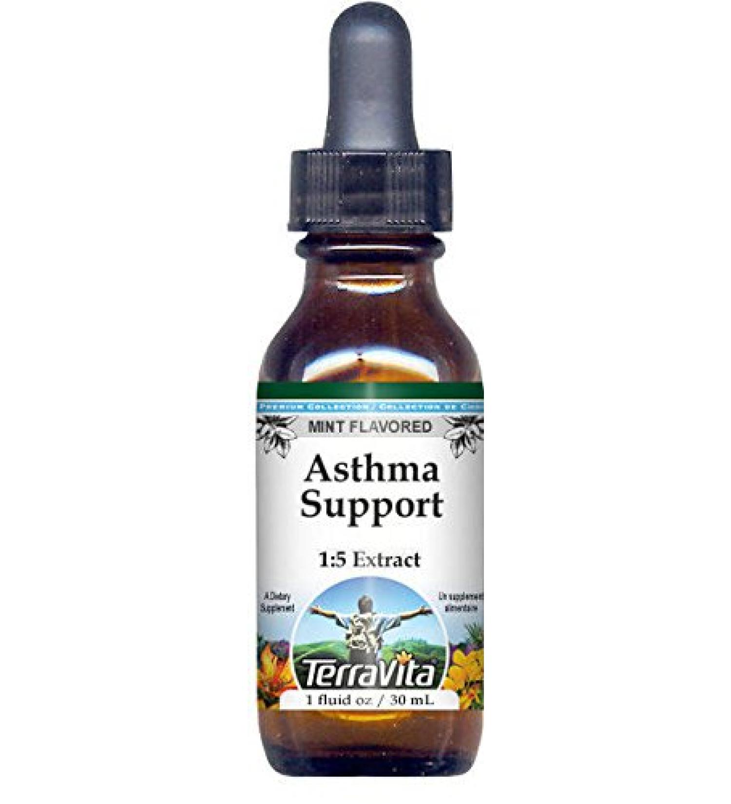 TerraVita Asthma Support Glycerite Liquid Extract (1 oz) - Mint Flavored | ZIN 523465 - Buy Online on GoSupps.com