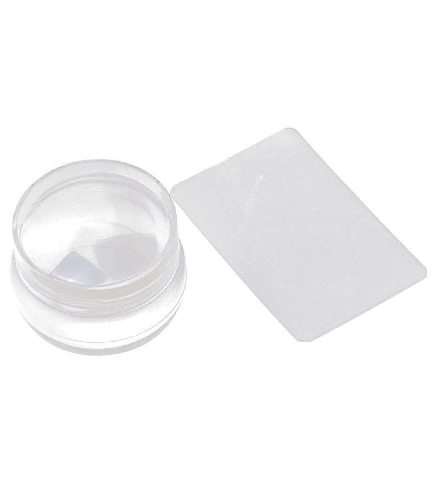 Clear Jelly Nail Art Stamper & Scraper - Transparent Silicone Stamping Tool Set for Perfect Manicure - Buy Online on GoSupps.com