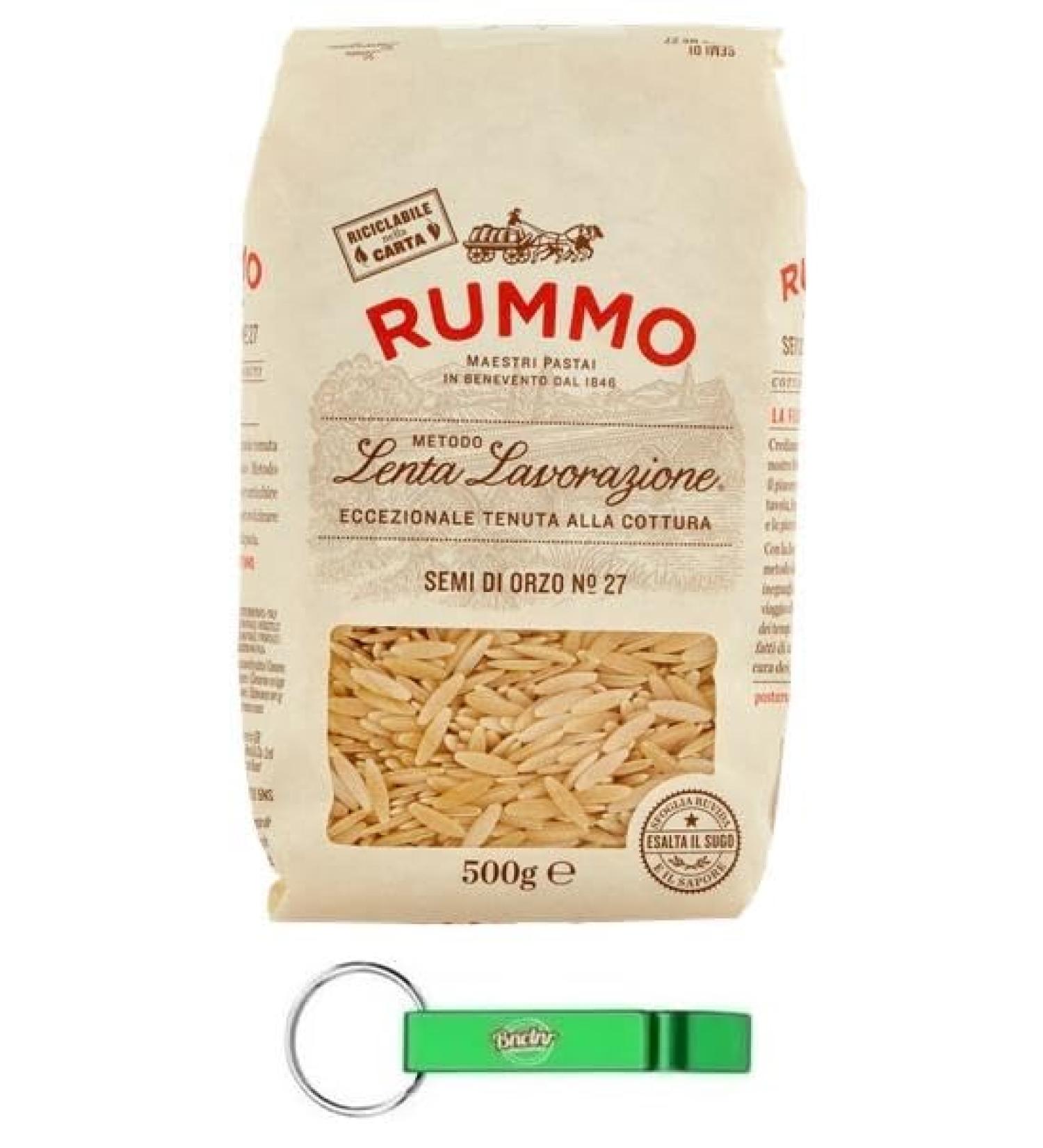  Rummo Rummo Pasta Semi di Orzo No. 27 Pack of 16 Italian pasta made from durum wheat semolina 500g + 1 330ml can of peach iced tea for yoga - Buy Online on GoSupps.com