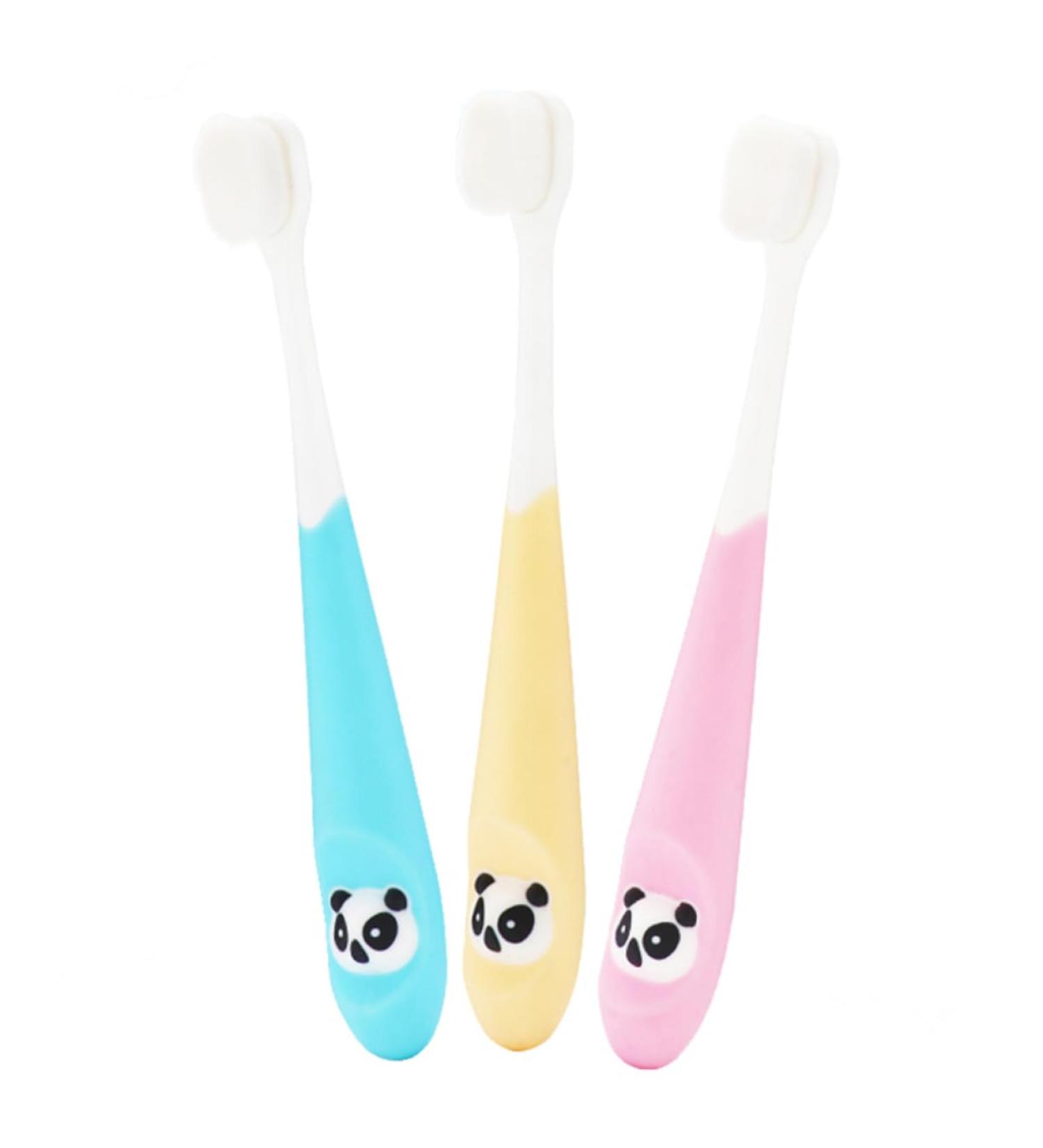 Frcolor Kids Toothbrush Set - 3-Pack Children's Toothbrush with Slipproof Design & Tongue Cleaner | Safe ABS Bristle & Teething Ring Toy - Buy Online on GoSupps.com