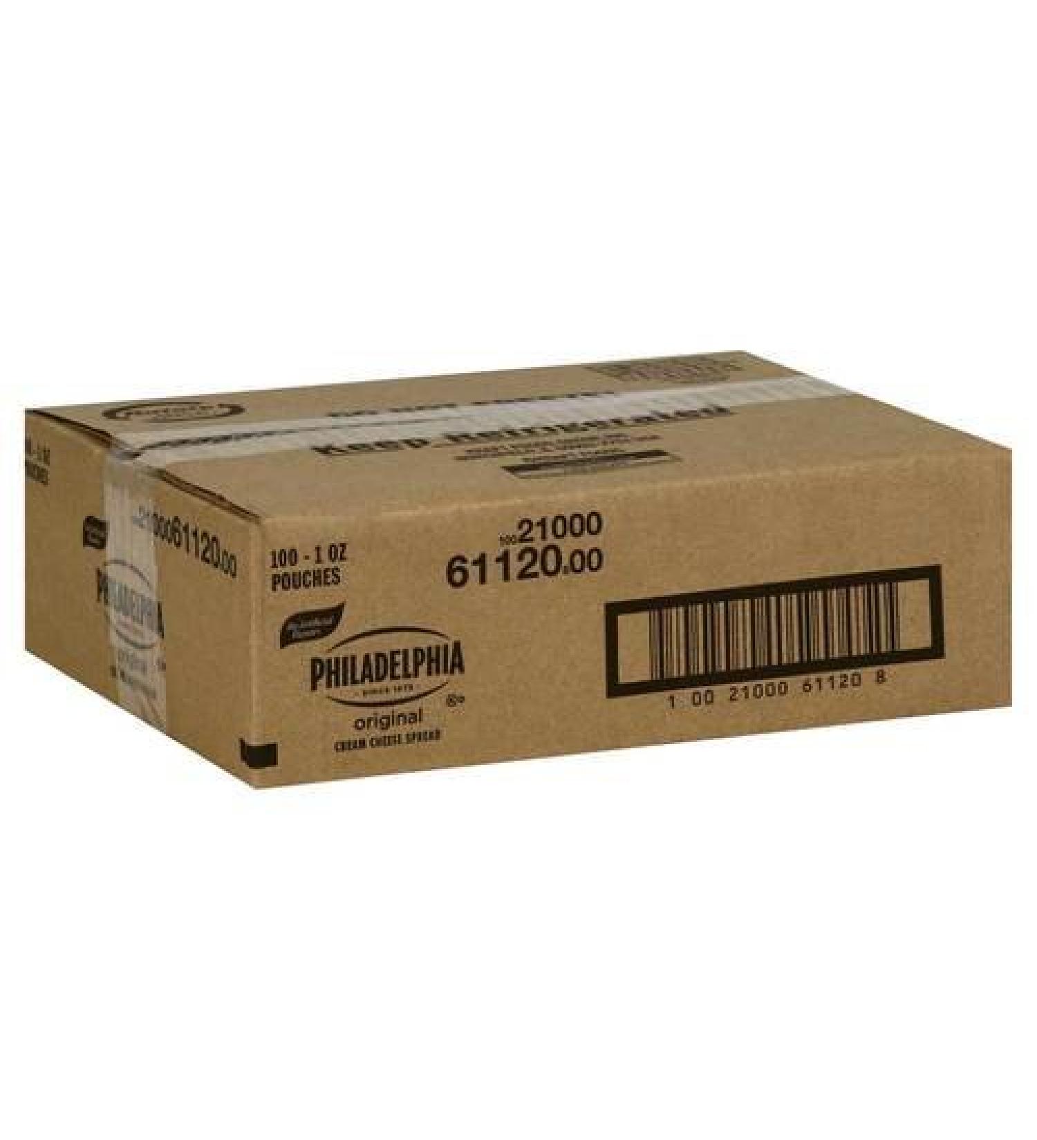 Kraft Philadelphia Original Cream Cheese Spread Pouch 1oz - 100/Case - Buy Online on GoSupps.com