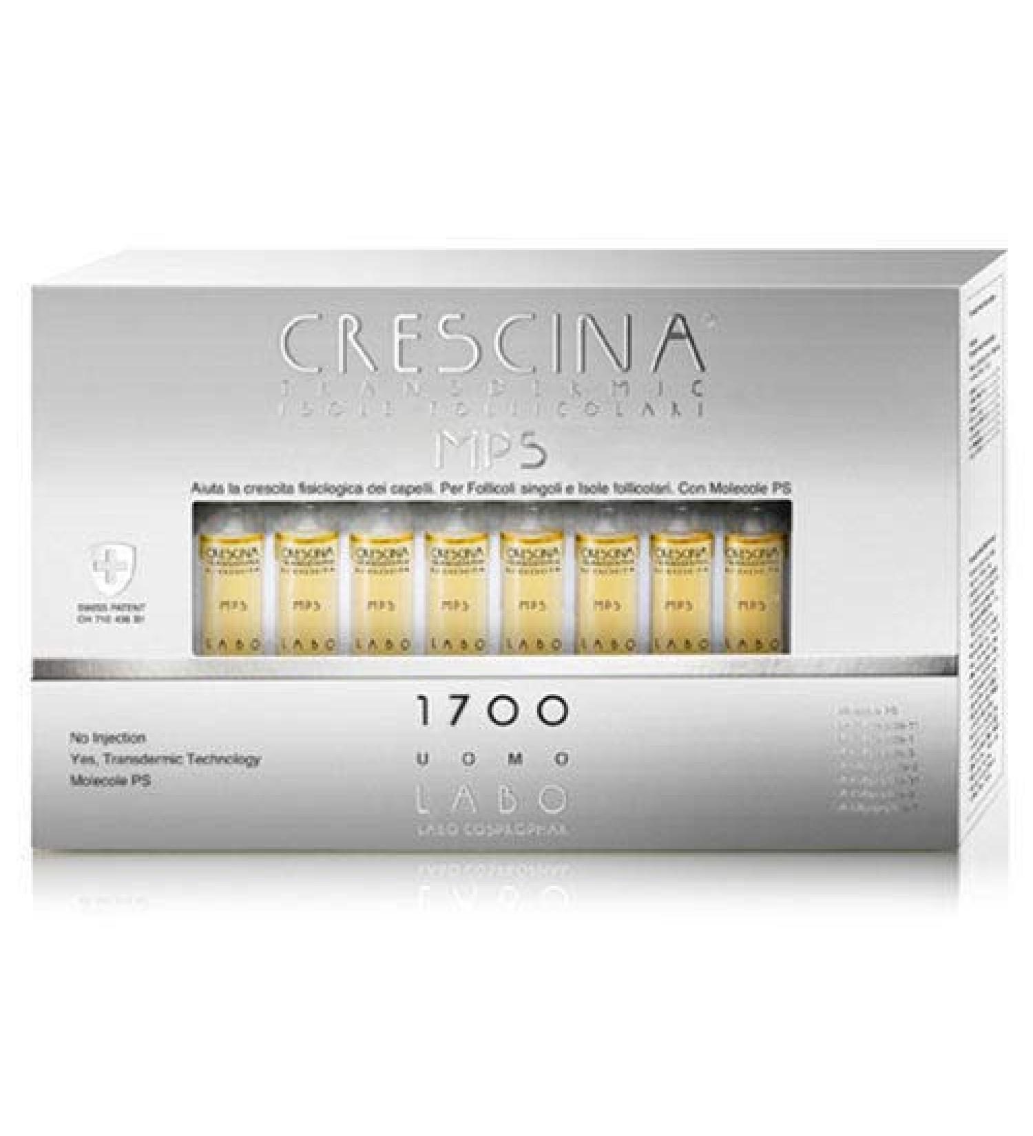 LABO CRESCINA TRANSDERMIC MPS ISOLE FOLLICOLLECTION 1700 Hair Protection Men 20 Vials