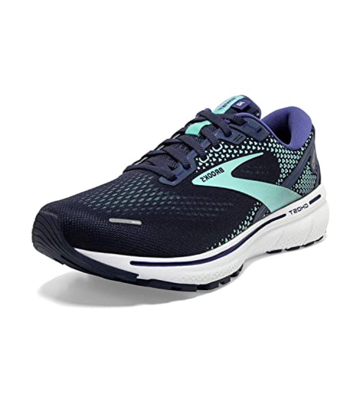 Brooks Women's Ghost 14 Neutral Running Shoe 8 - Peacoat/Yucca/Navy - Buy Online on GoSupps.com