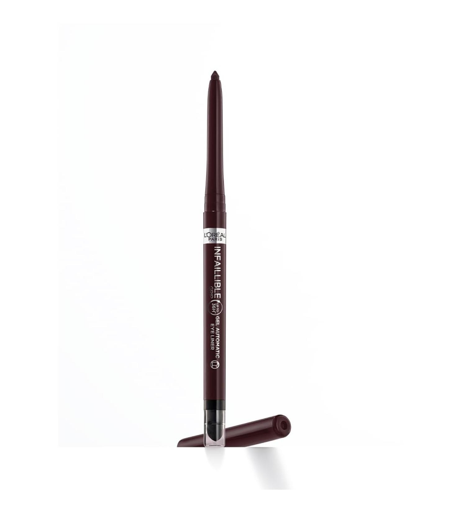 L'Or al Paris Waterproof Gel Eyeliner with Sponge - 36H Infaillible Smokey Eyes Brown Denim - 1g (1 Pack) | International Shipping Available - Buy Online on GoSupps.com