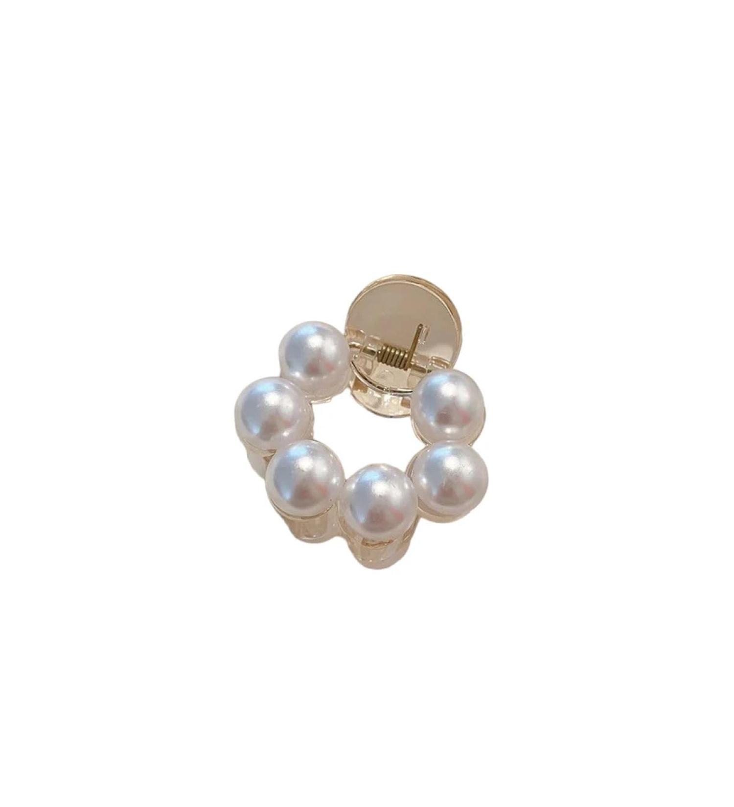 New 2025 Big Pearl Hair Claw For Women Ladies Makeup Hair Barrettes Hair Accessories Korean Cross Crab Fashion New For Fashion Headwear Jewelry Fashion Accessories Creative Gift - Buy Online on GoSupps.com