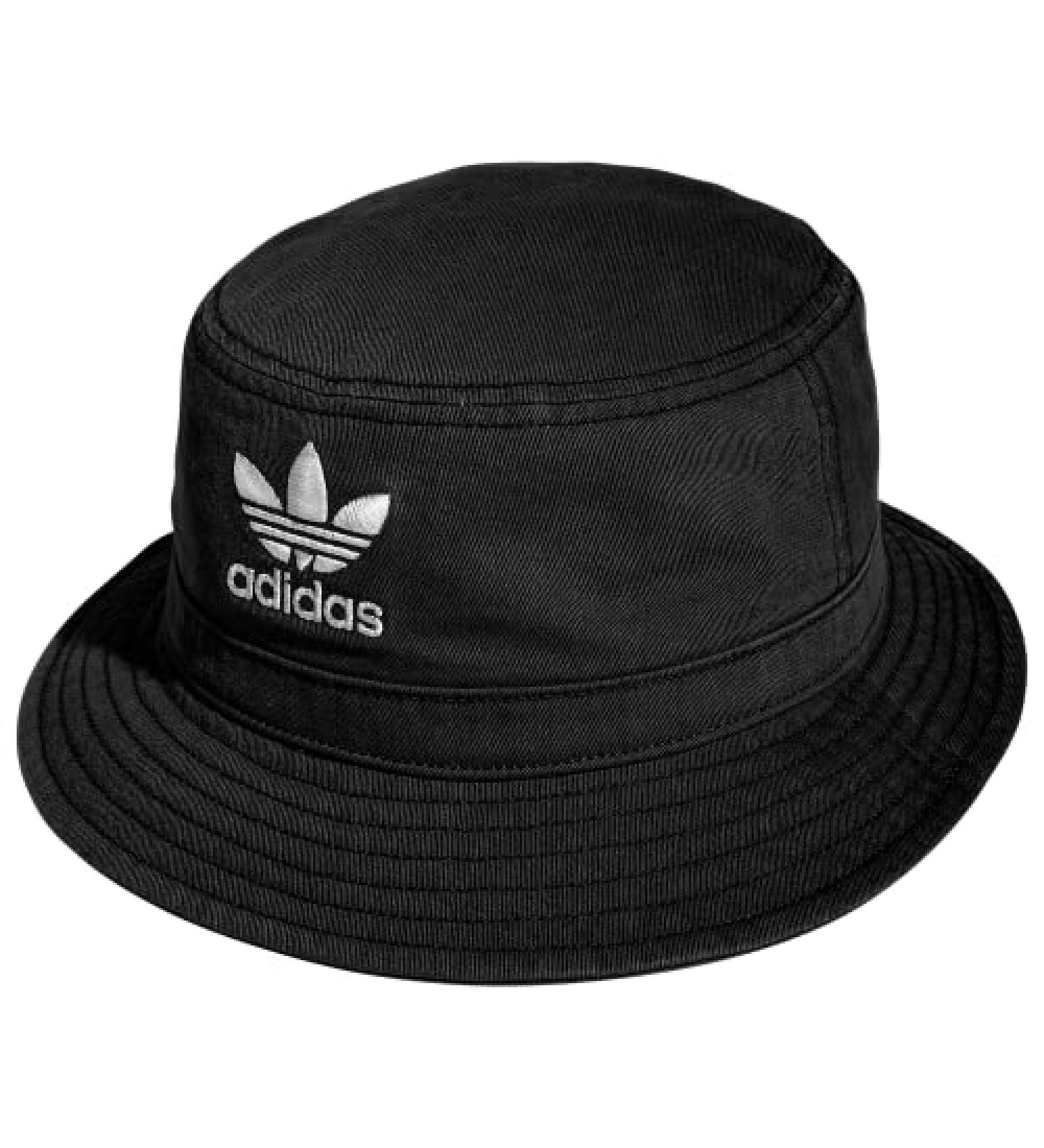 adidas Originals Unisex Washed Bucket Hat - Black/White, One Size - Buy Online on GoSupps.com