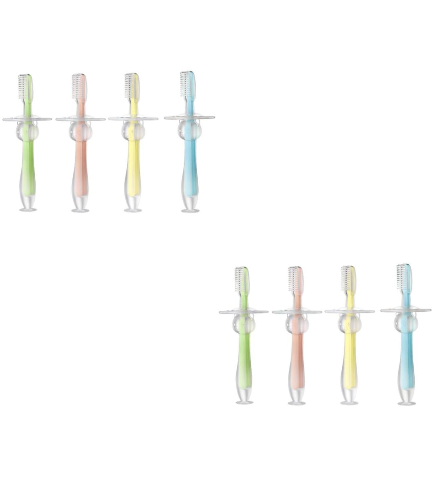 Buy Ipetboom 8-Pack Silicone Baby Toddler Toothbrush - Safe Soft Bristles for Gentle Cleaning - Buy Online on GoSupps.com